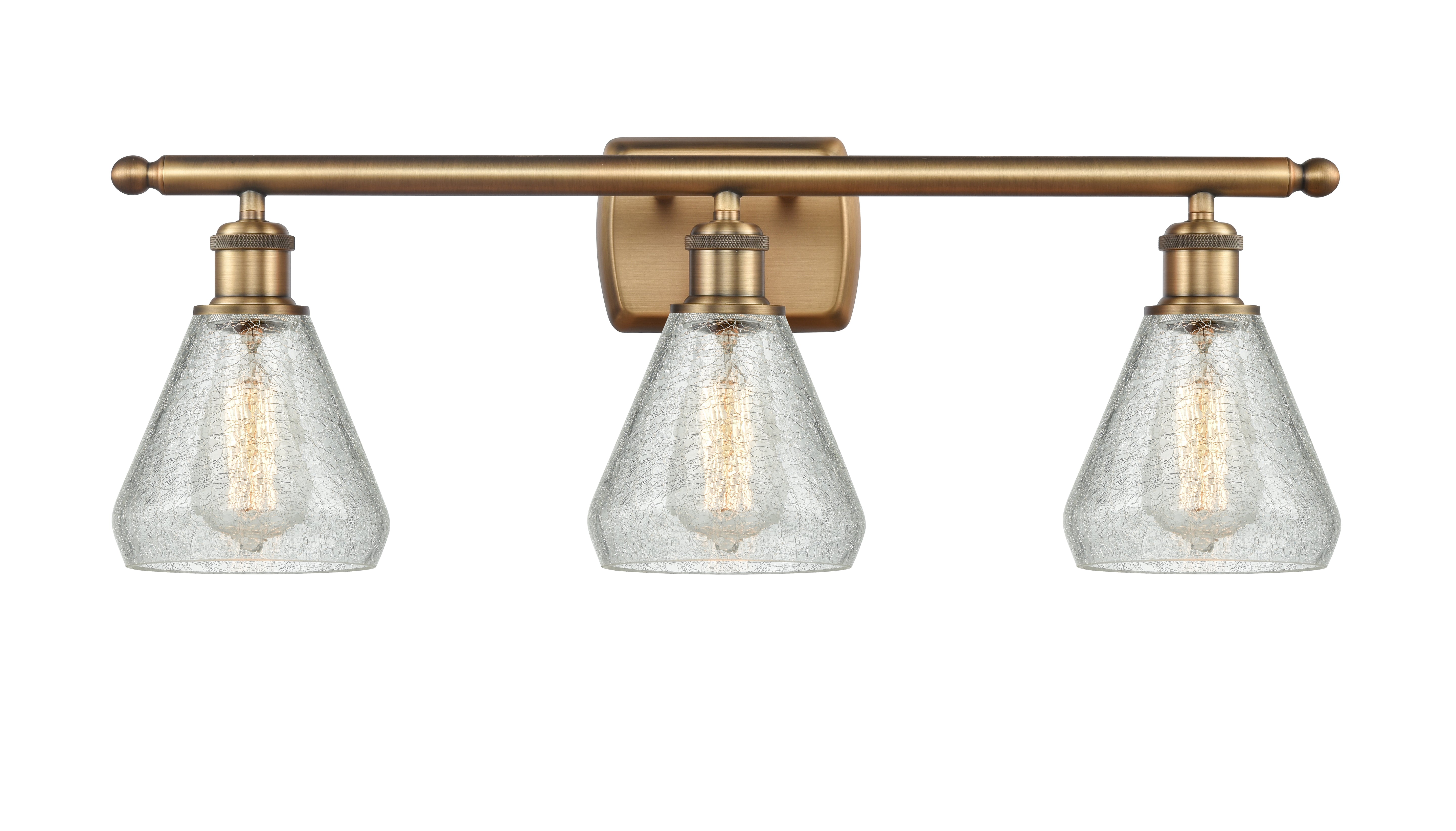 Ballston Bath Vanity Light Cast Brass Glass