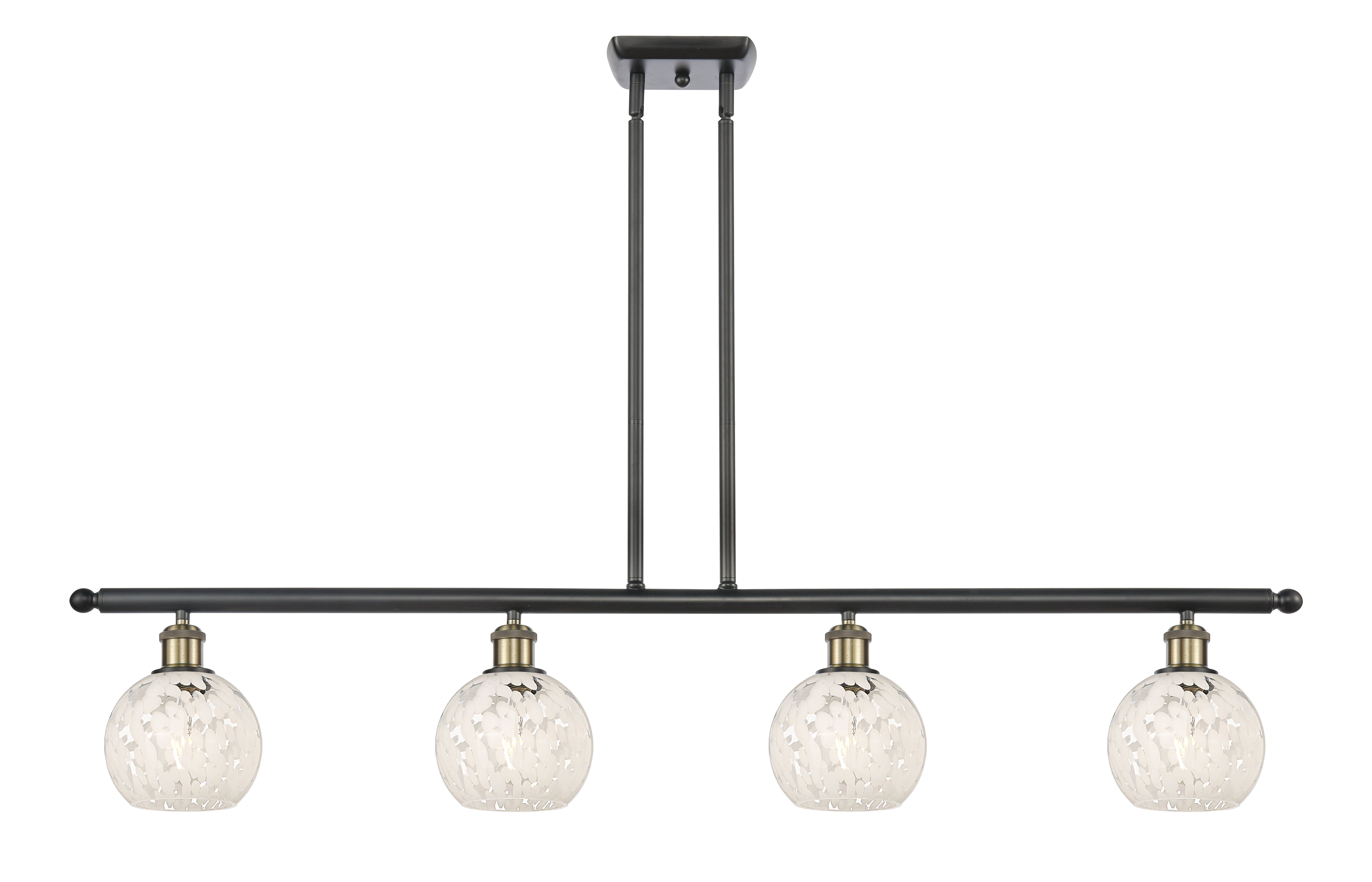 Ballston Island Light Cast Brass Steel Glass
