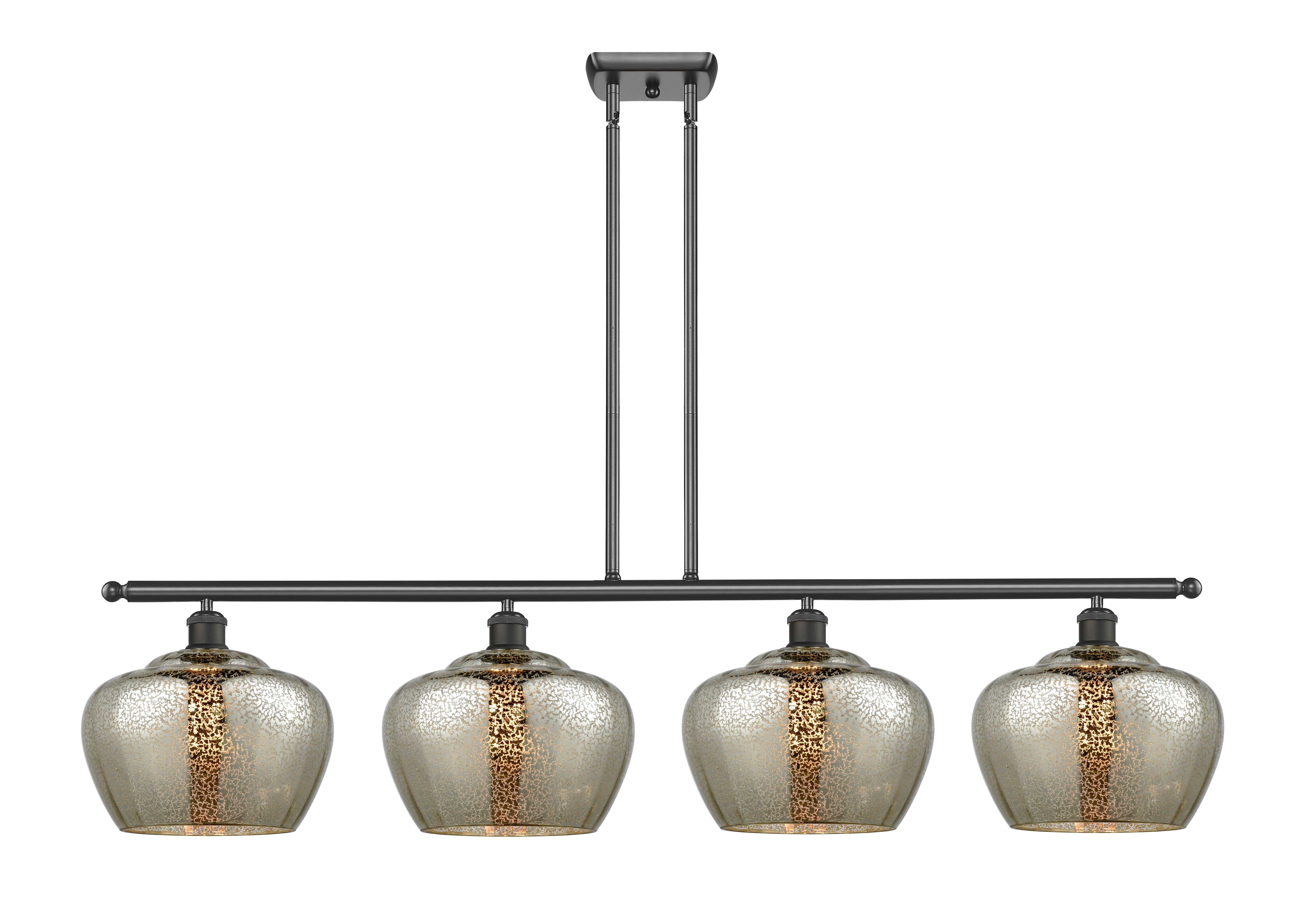 Ballston Island Light Cast Brass Glass Steel