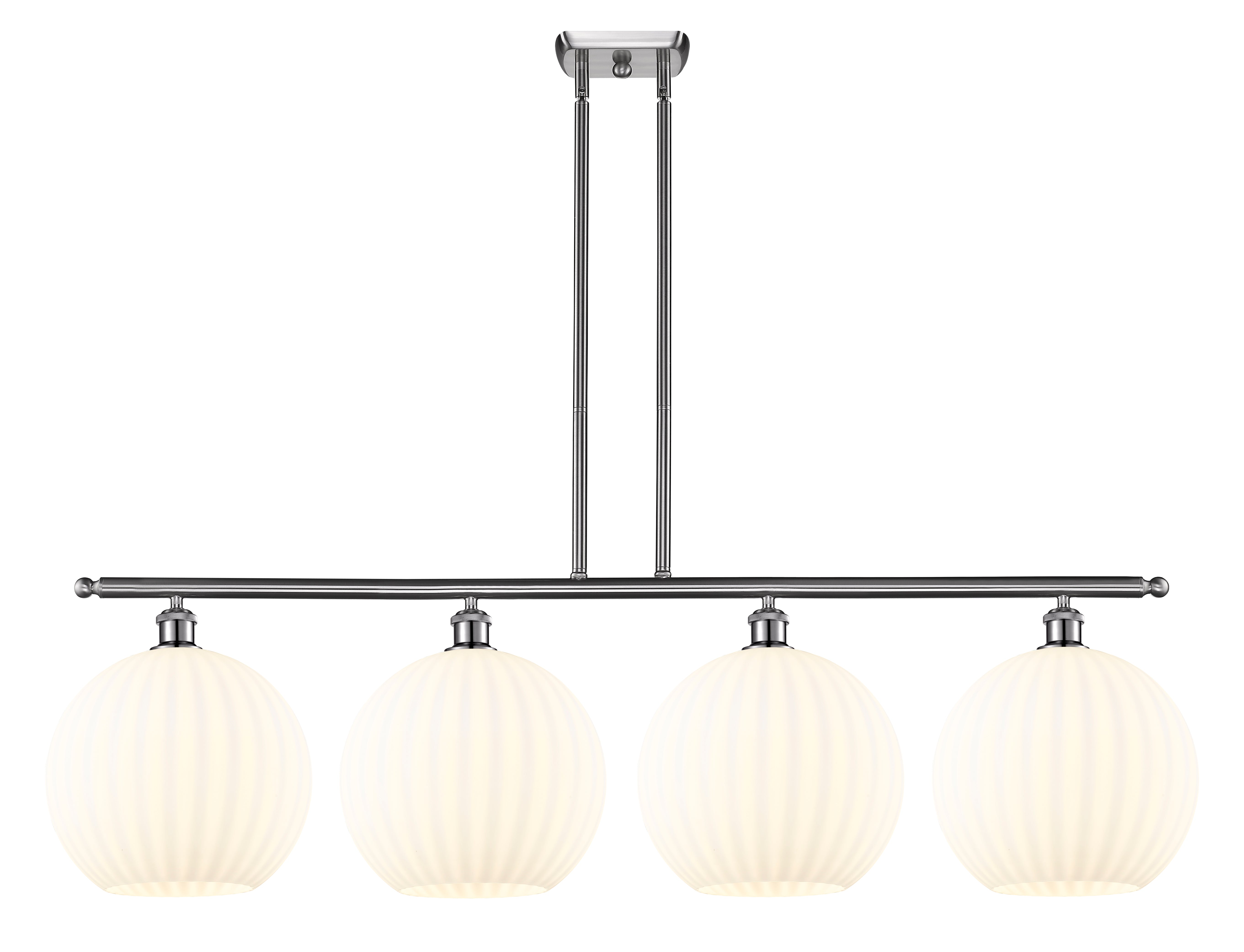 Ballston Island Light Cast Brass Glass Steel