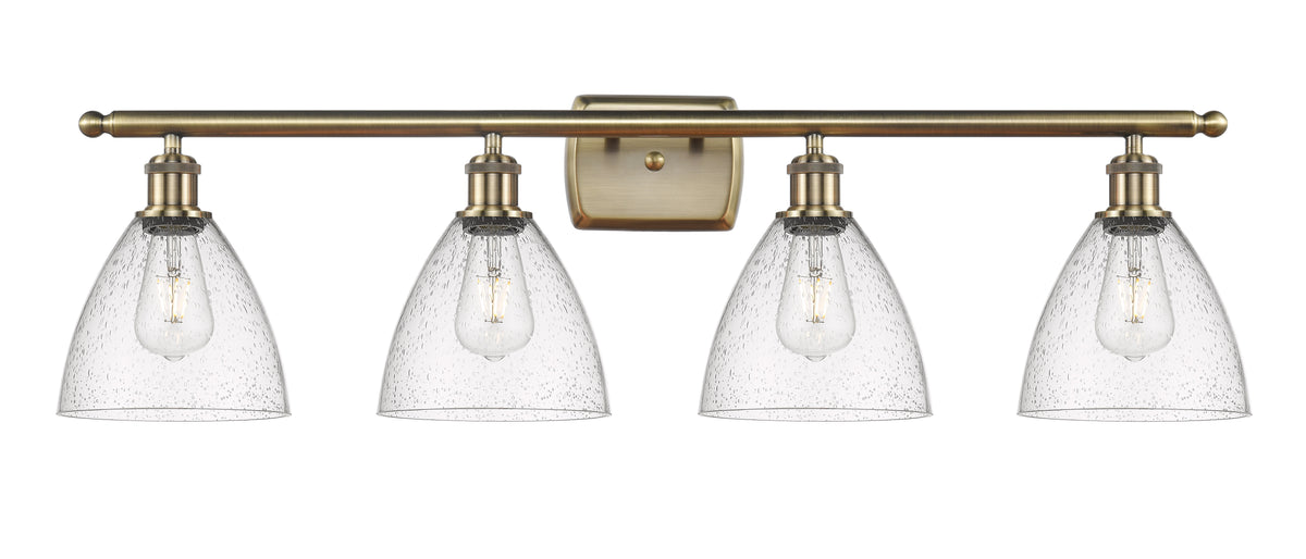 Bristol 38-Inch 4-Light Bath Vanity Light Dome Shade