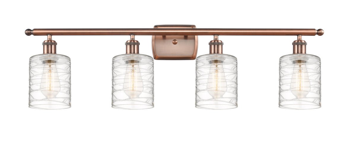 Cobbleskill 35-Inch 4-Light Bath Vanity Light with LED Bulbs