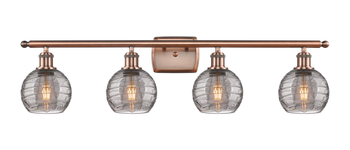Athens Deco Swirl 36-Inch 4-Light Bath Vanity Light 9.125-Inch High
