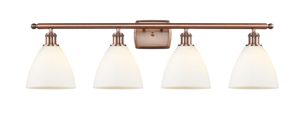 Bristol 38-Inch 4-Light Bath Vanity Light Dome Shade