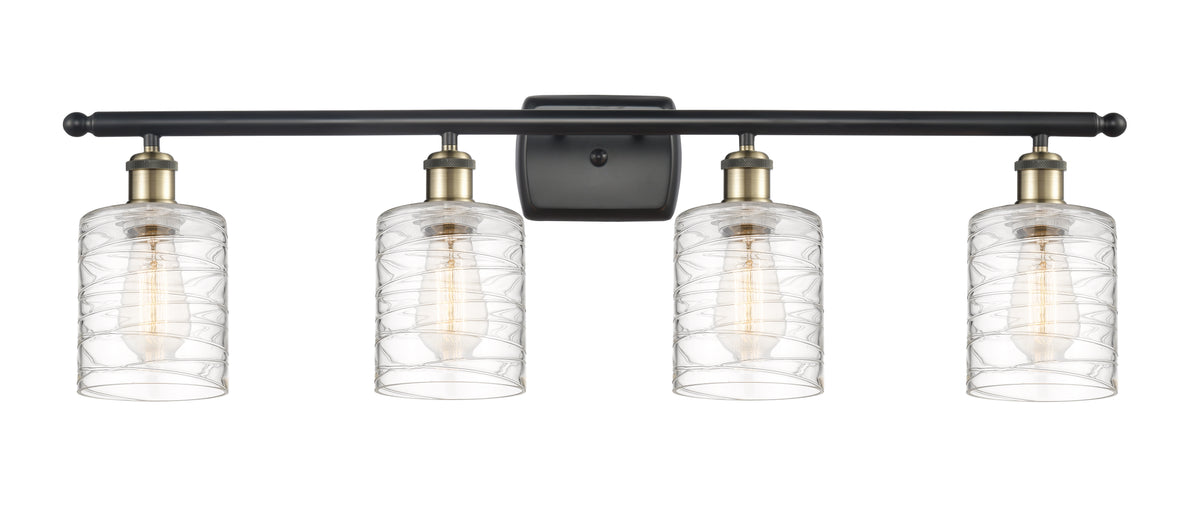 Cobbleskill 35-Inch 4-Light Bath Vanity Light with LED Bulbs