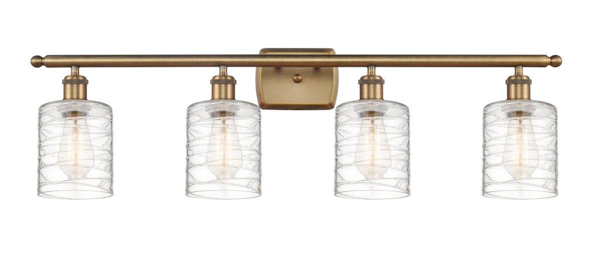 Cobbleskill 35-Inch 4-Light Bath Vanity Light with LED Bulbs