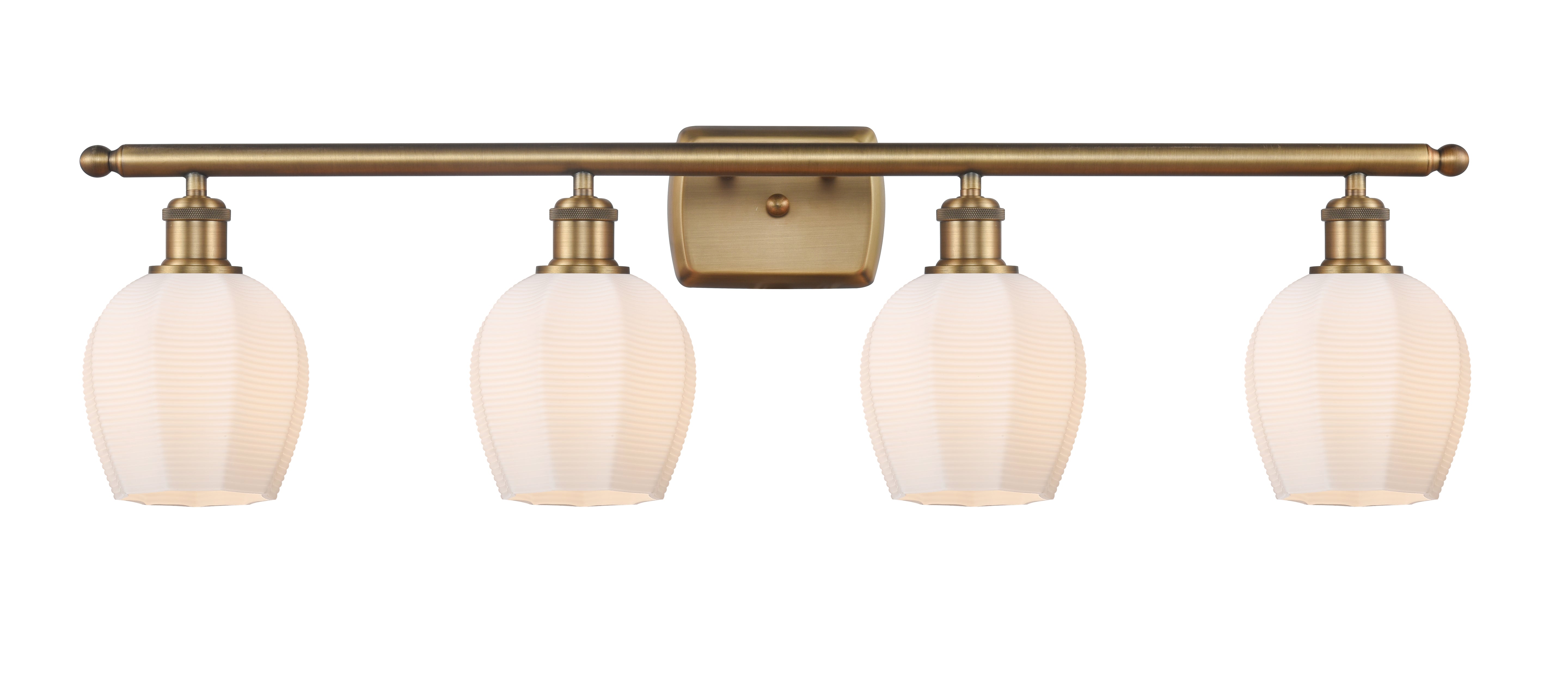 Ballston Bath Vanity Light Cast Brass Glass