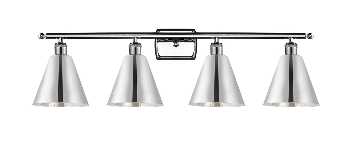 Berkshire Metal 38-Inch 4-Light Bath Vanity Light with LED Bulbs