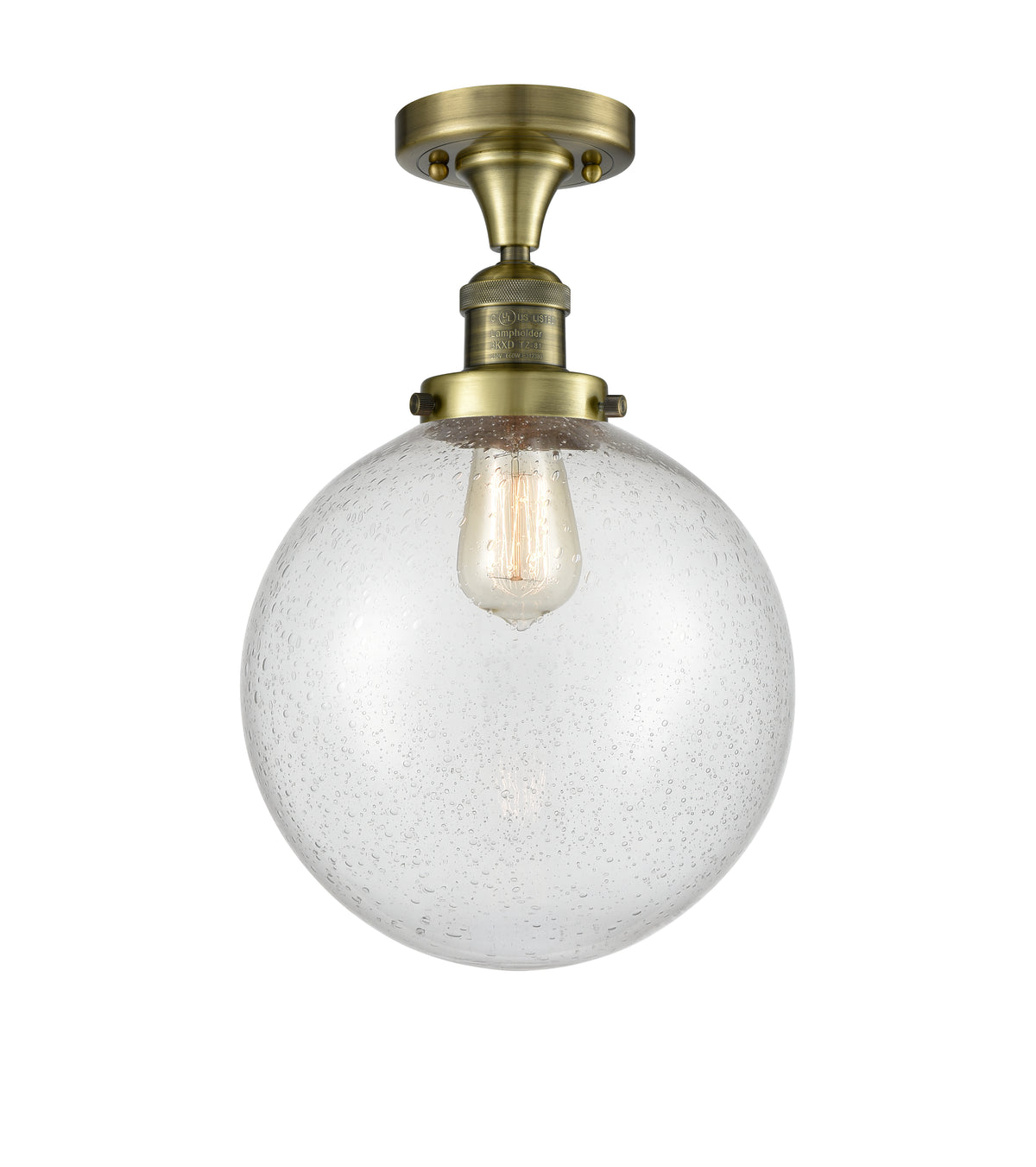 Beacon 10-Inch 1-Light Semi-Flush Mount with LED Bulb 13-Inch High