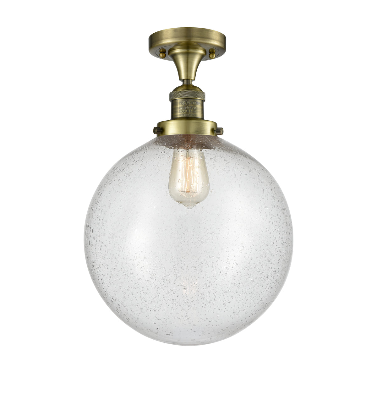 Beacon 12-Inch 1-Light Semi-Flush Mount with LED Bulb 15-Inch High