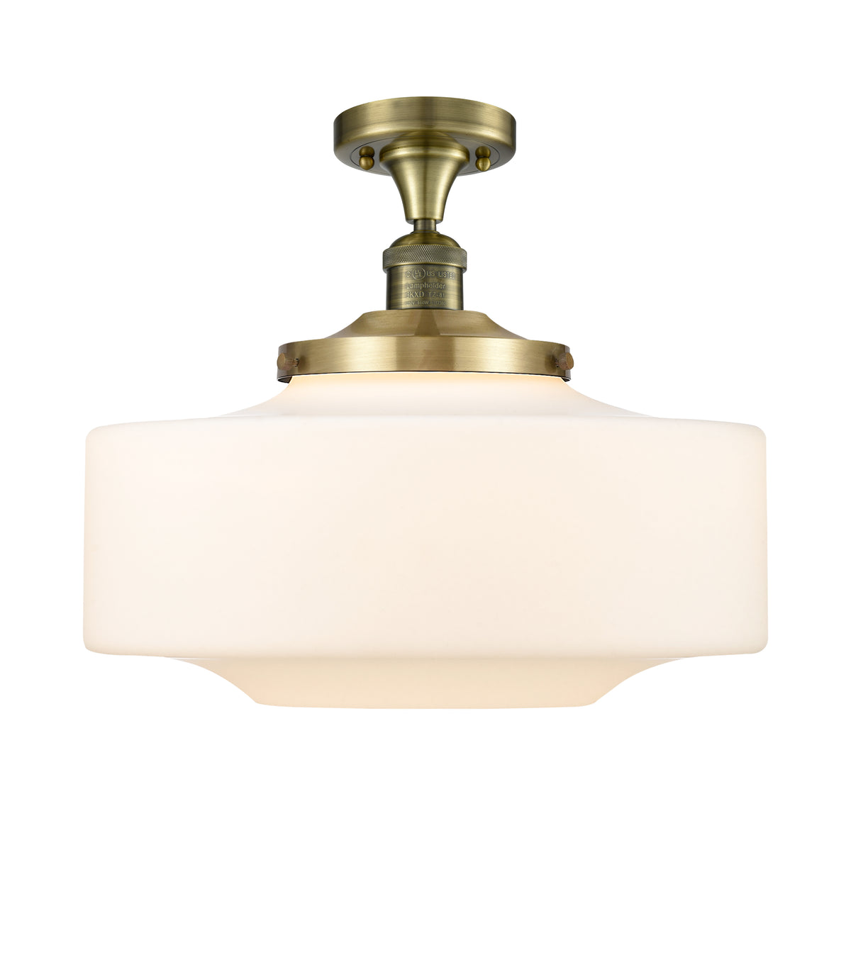 Bridgeton 16-Inch 1-Light Semi-Flush Mount 12.75-Inch High Dimmable