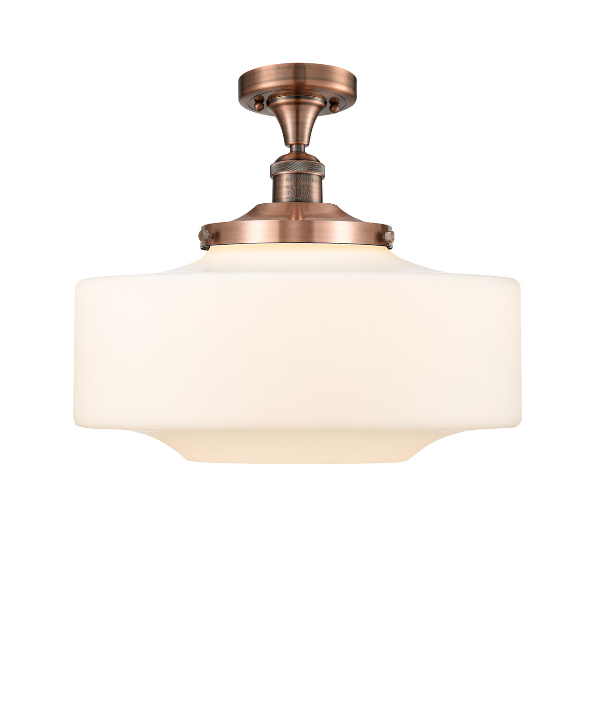 Bridgeton 16-Inch 1-Light Semi-Flush Mount 12.75-Inch High Dimmable