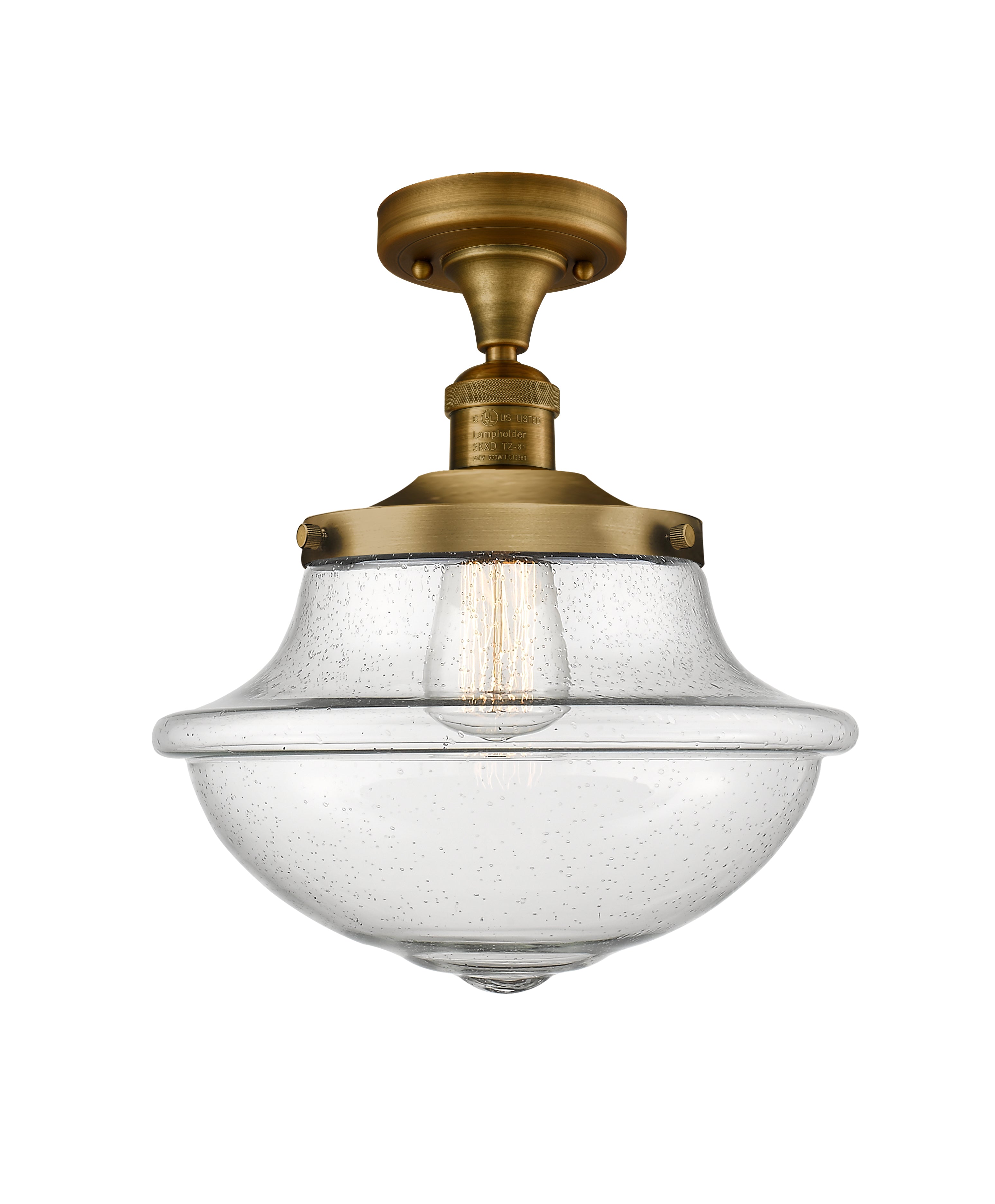 Franklin Semi-Flush Mount Brushed Satin Nickel