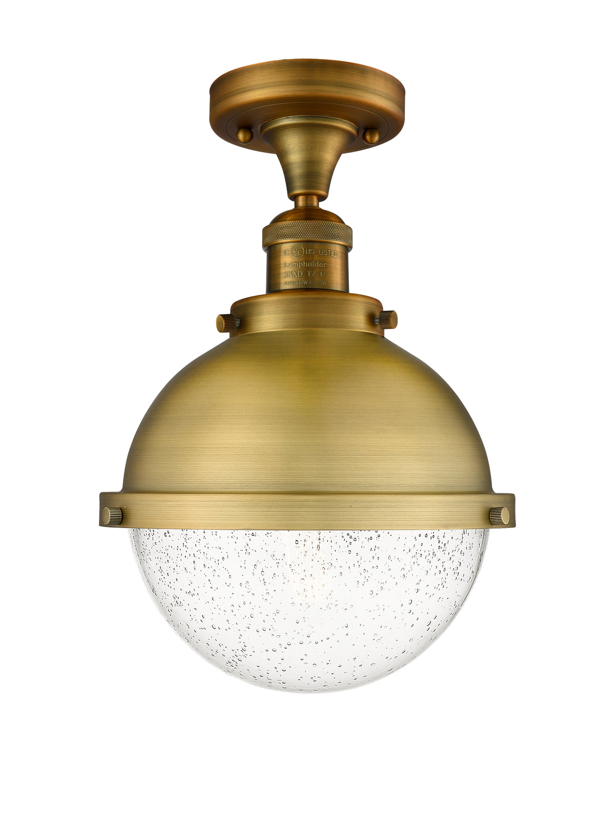 Hampden 9-Inch 1-Light Semi-Flush Mount with LED Bulb 13.125-Inch High