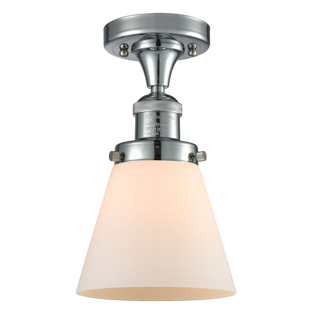 Cone 7-Inch 1-Light Semi-Flush Mount with LED Bulb