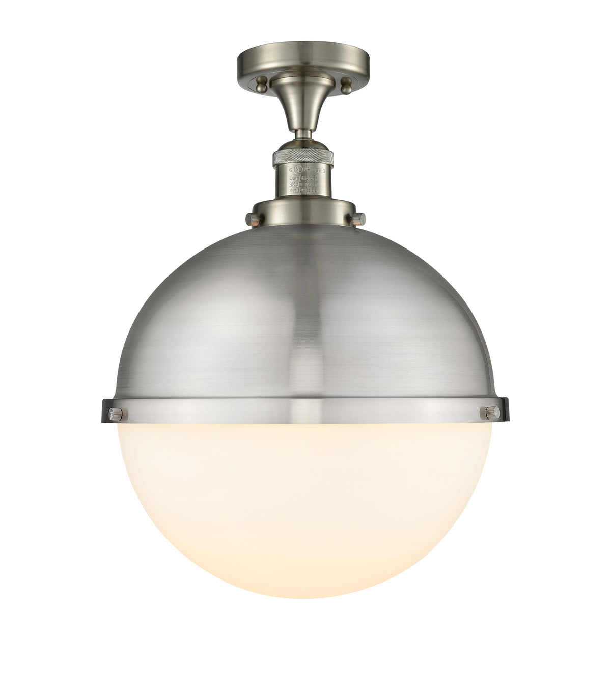 Hampden 13-Inch 1-Light Semi-Flush Mount with LED Bulb 17.25-Inch High