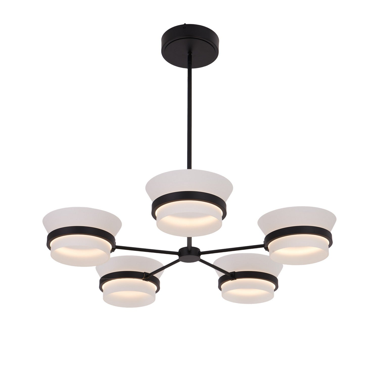 13'' Anel 5 Light Matte Black Chandelier