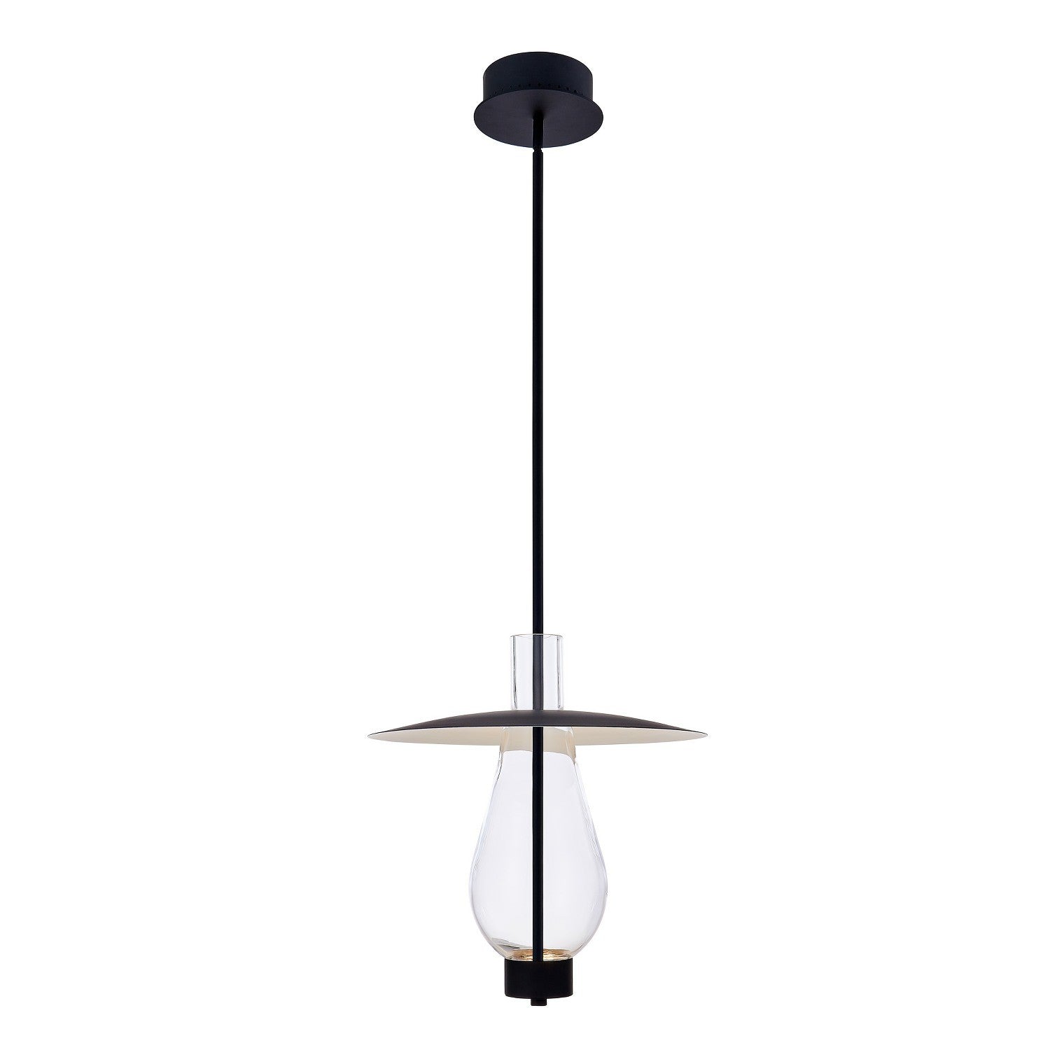 27'' Hugo 1 Light Matte Black Pendant