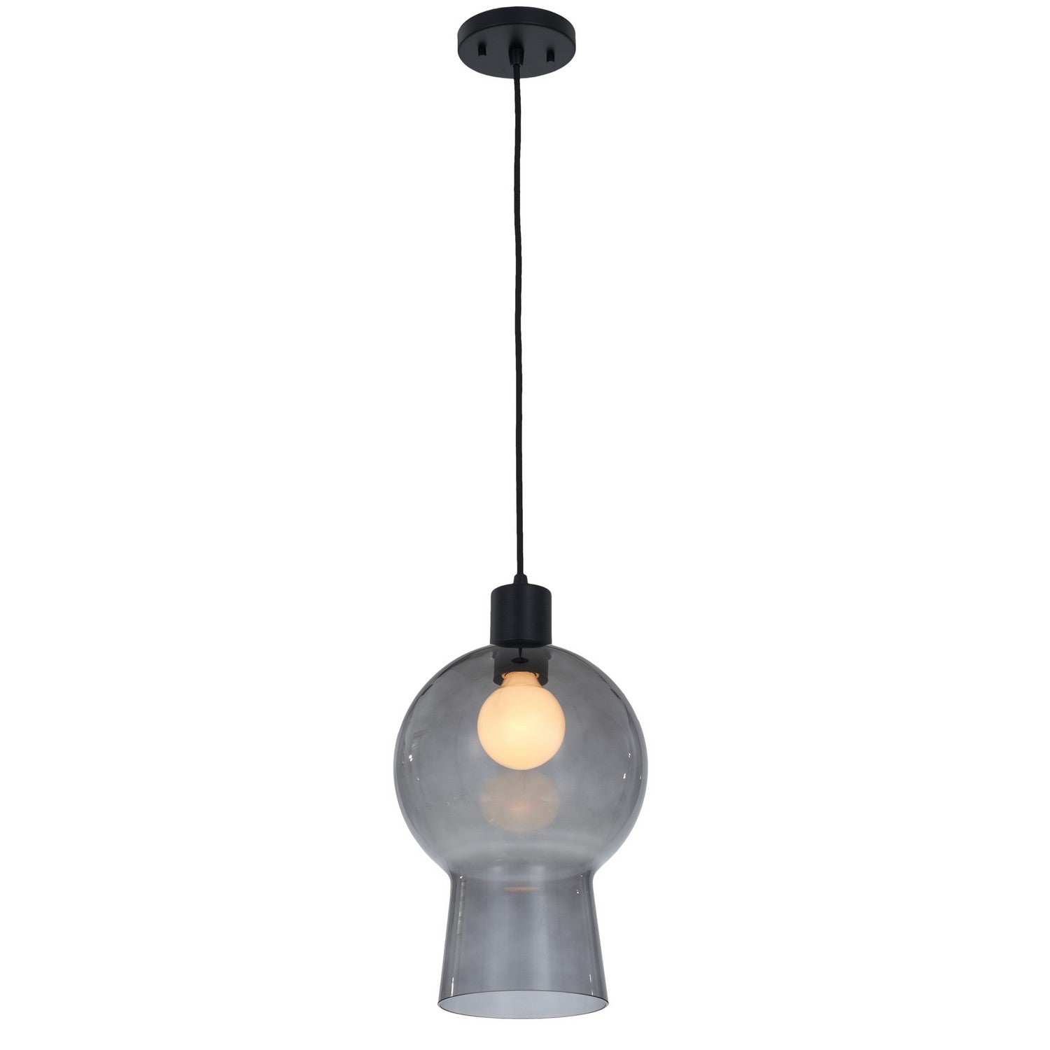 16'' Cores 1 Light Matte Black Pendant
