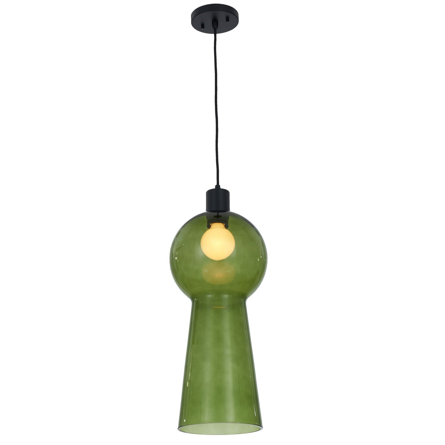 23'' Cores 1 Light Matte Black Pendant