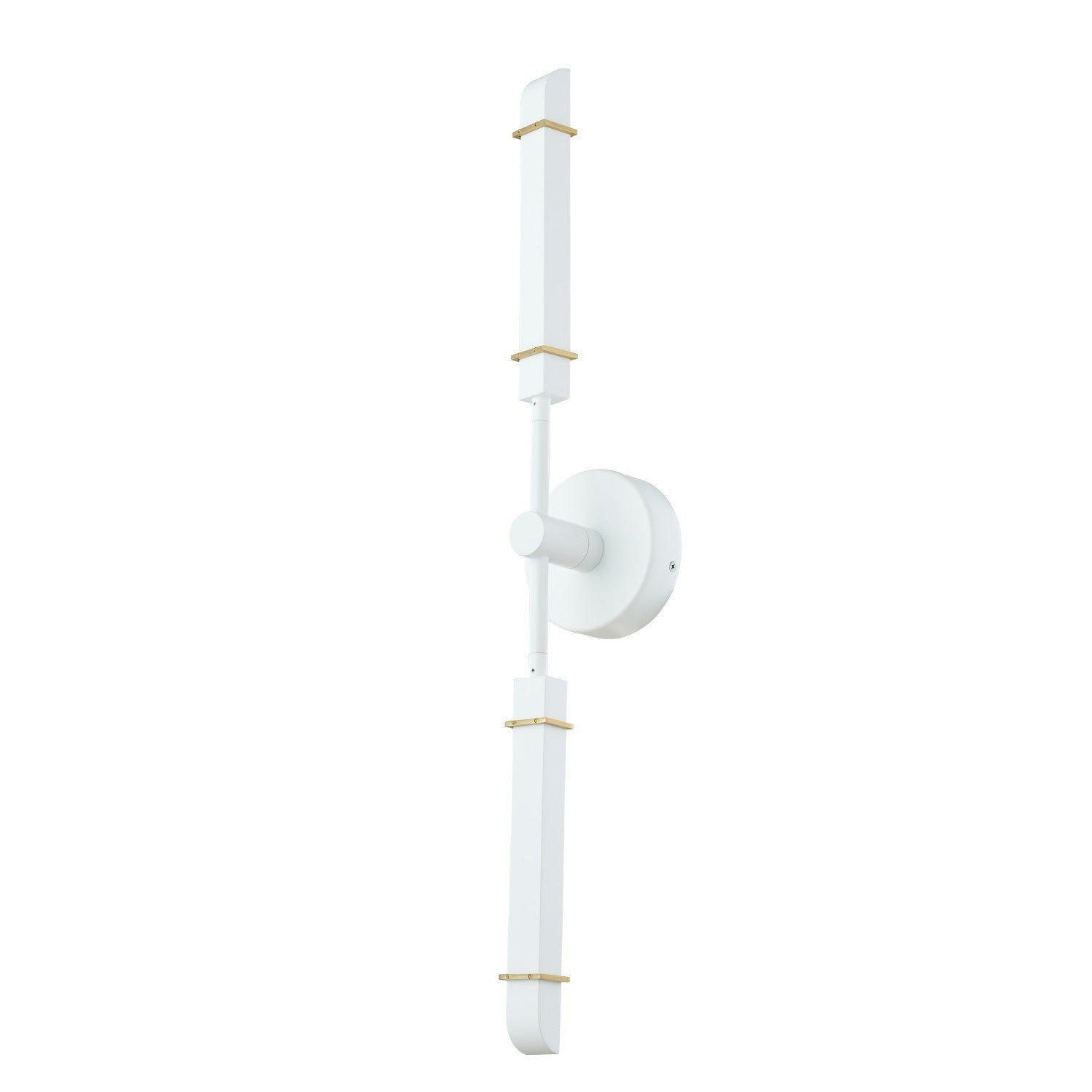 5'' Concorde 2 Light Satin Brass and Matte White Wall Sconce