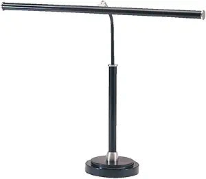 16-inch Piano/desk Black Satin Nickel Desk Lamp