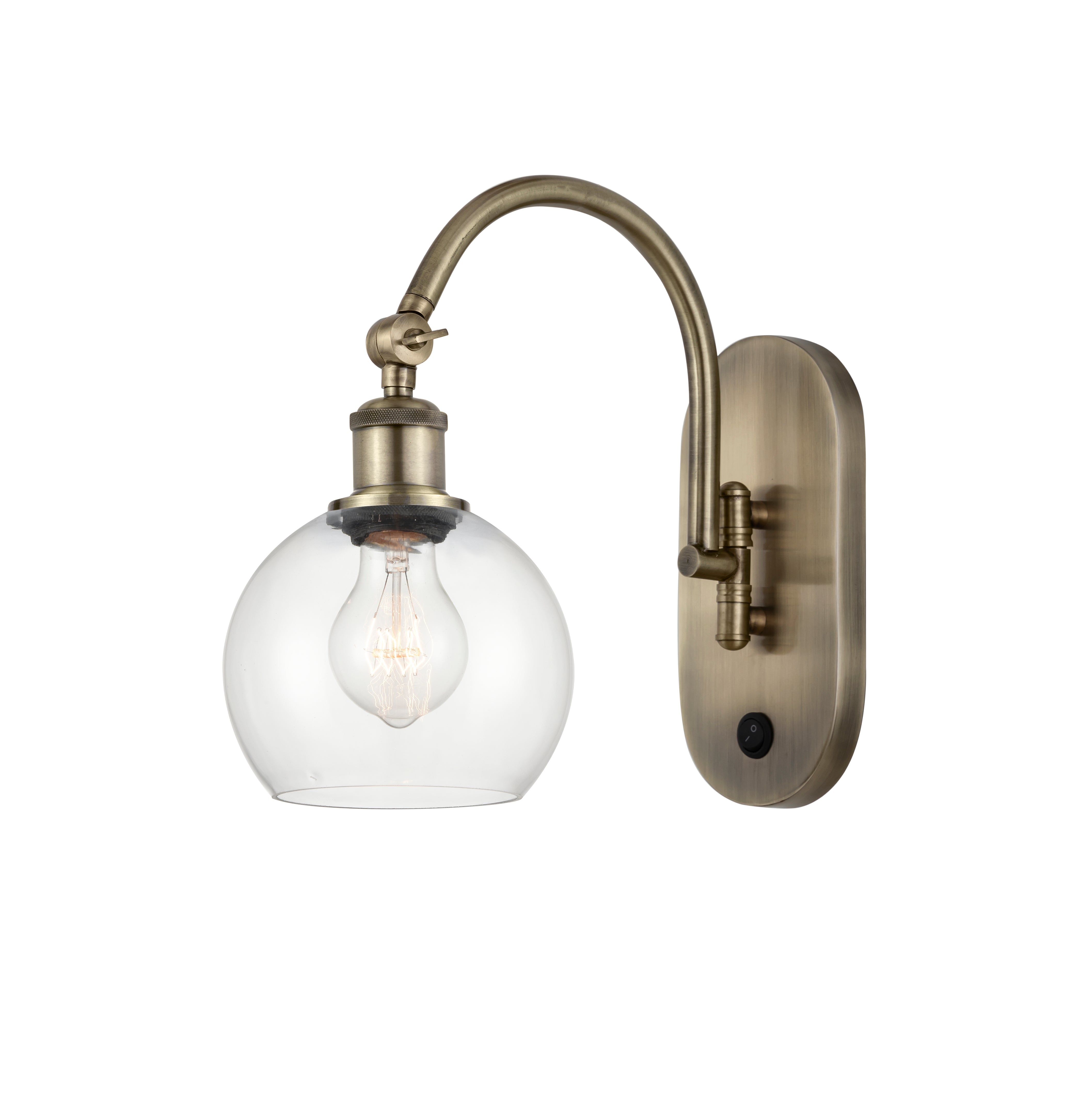 Ballston Swing Arm Cast Brass Steel Glass