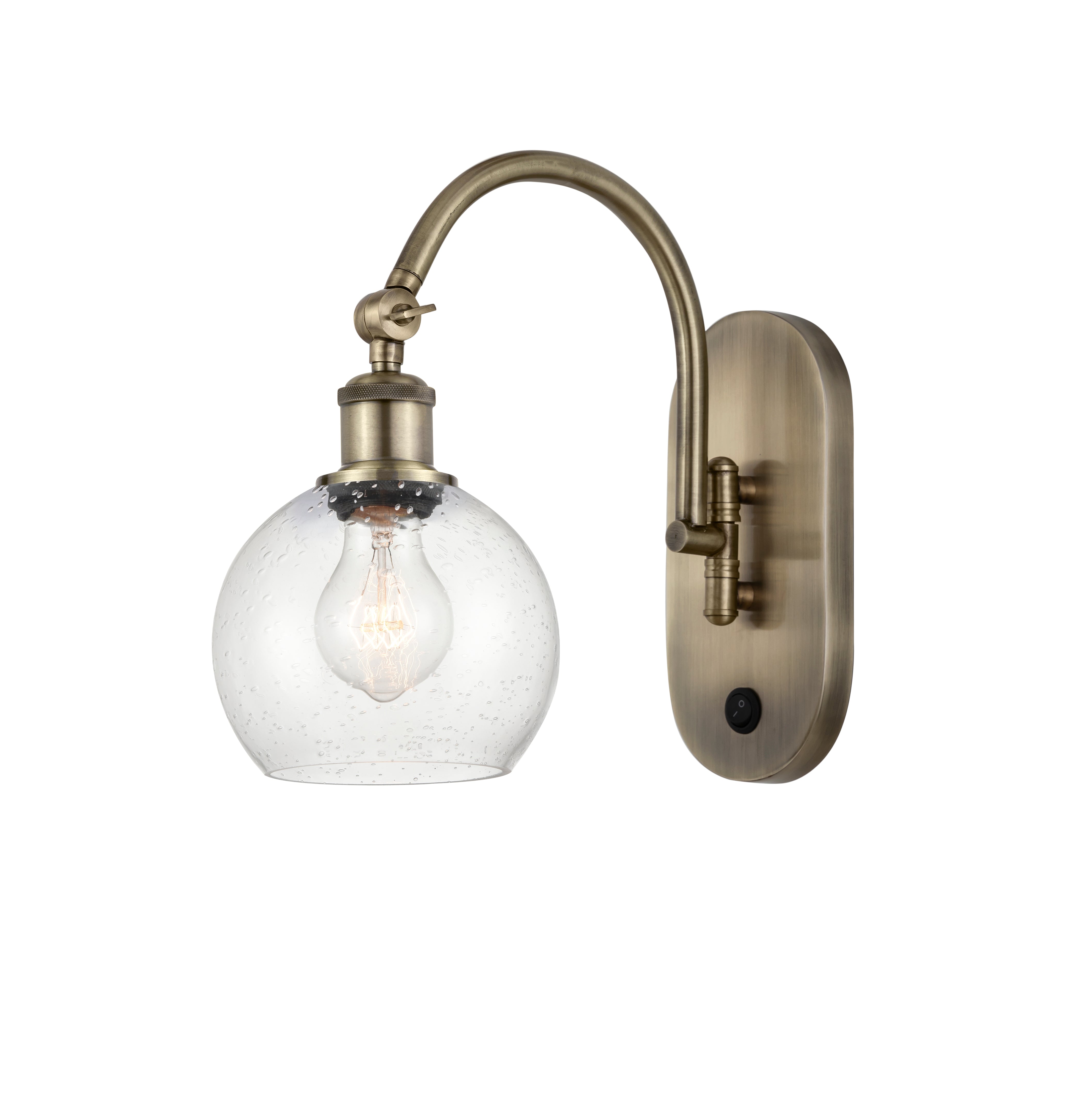 Ballston Swing Arm Cast Brass Steel Glass
