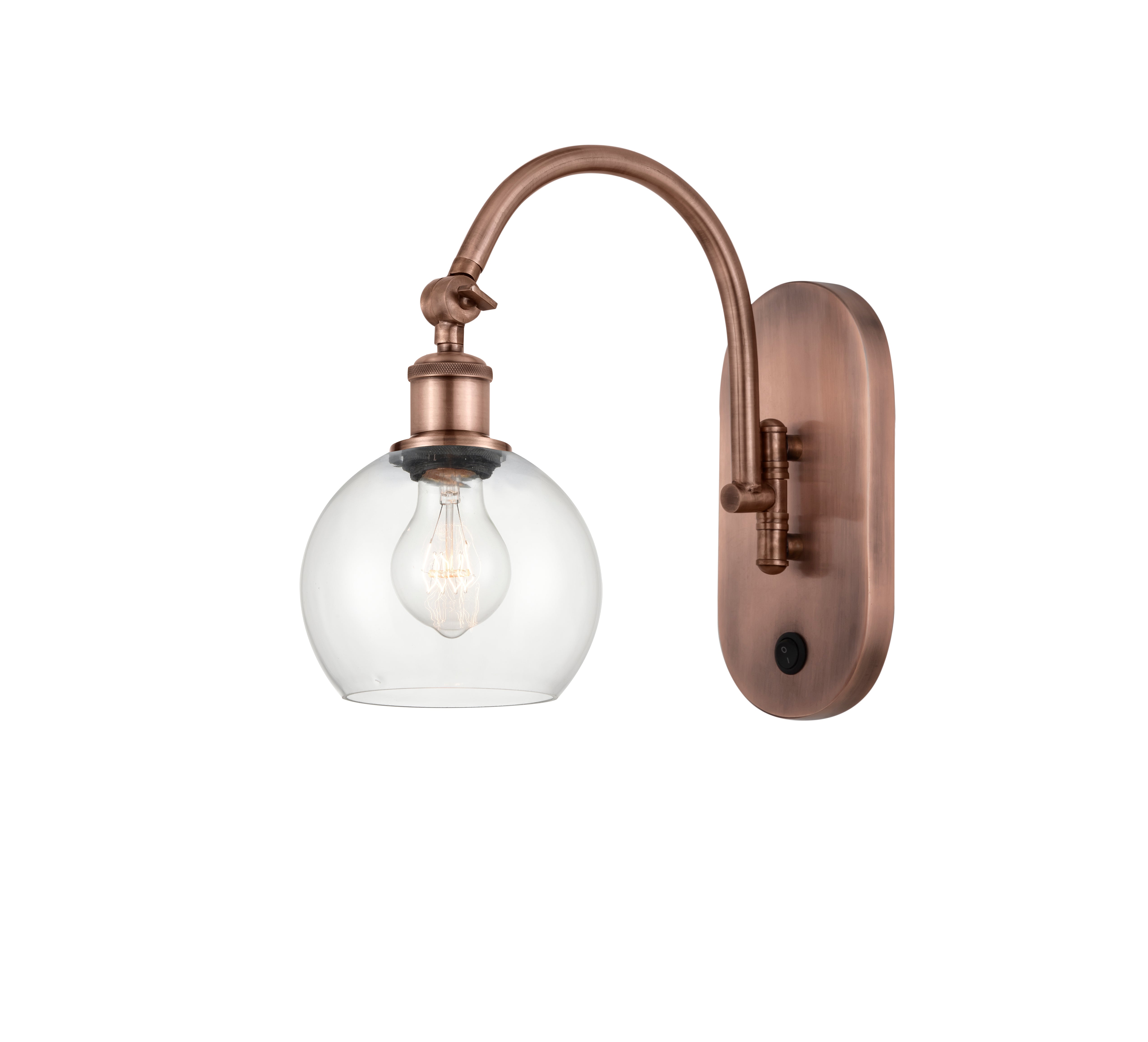 Ballston Swing Arm Cast Brass Steel Glass