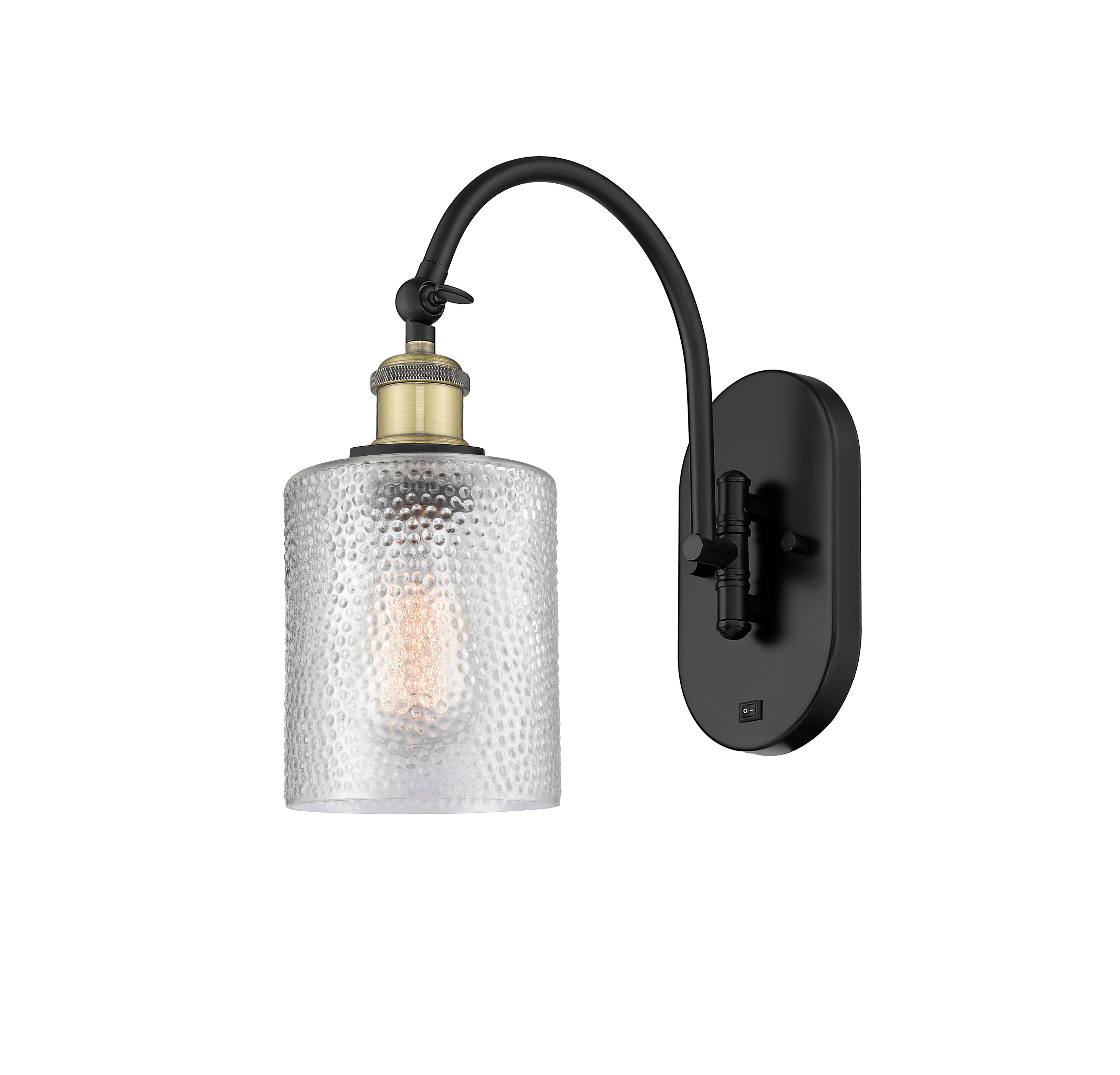Ballston Swing Arm Cast Brass Glass Steel