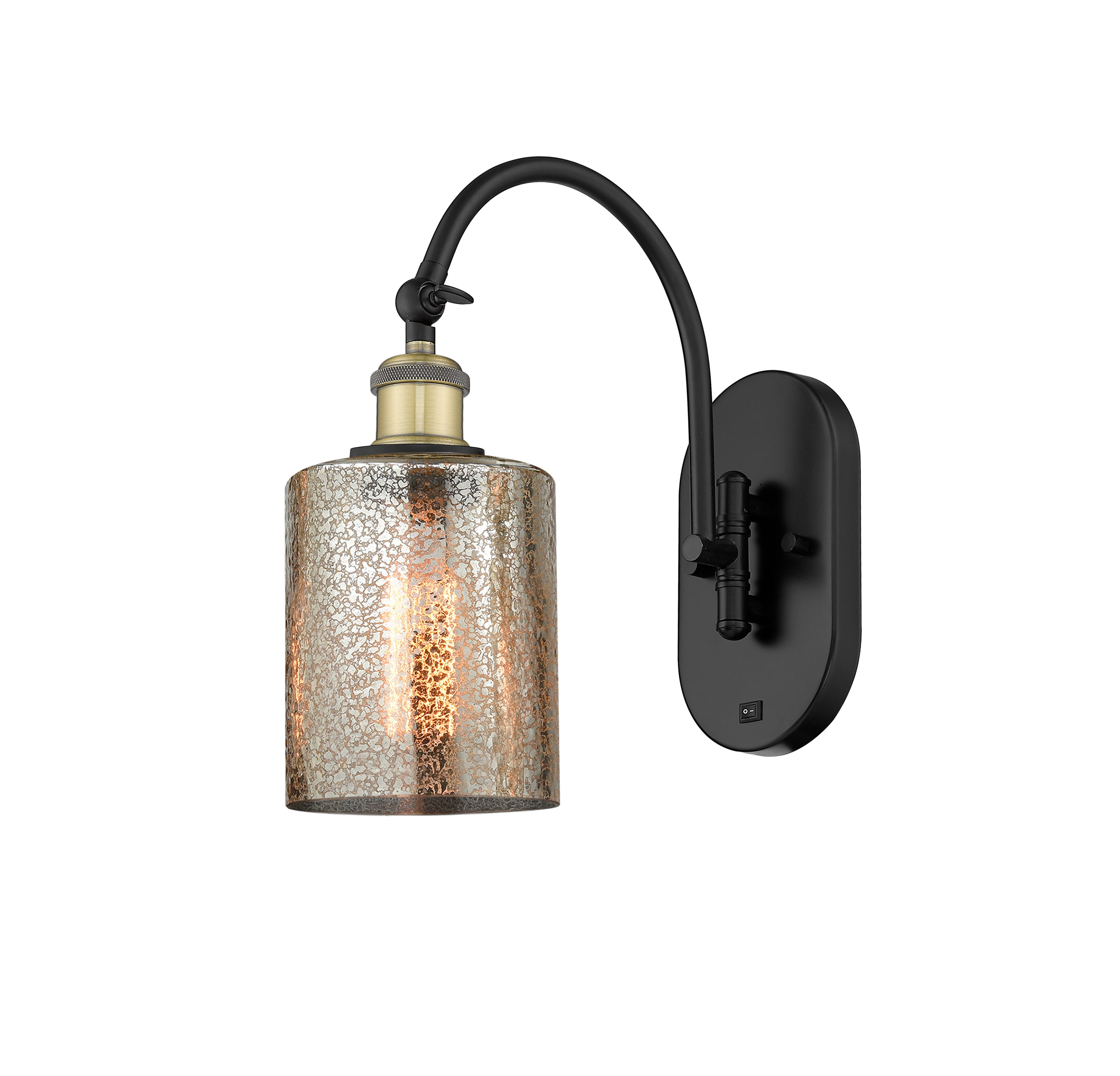Ballston Swing Arm Cast Brass Glass Steel