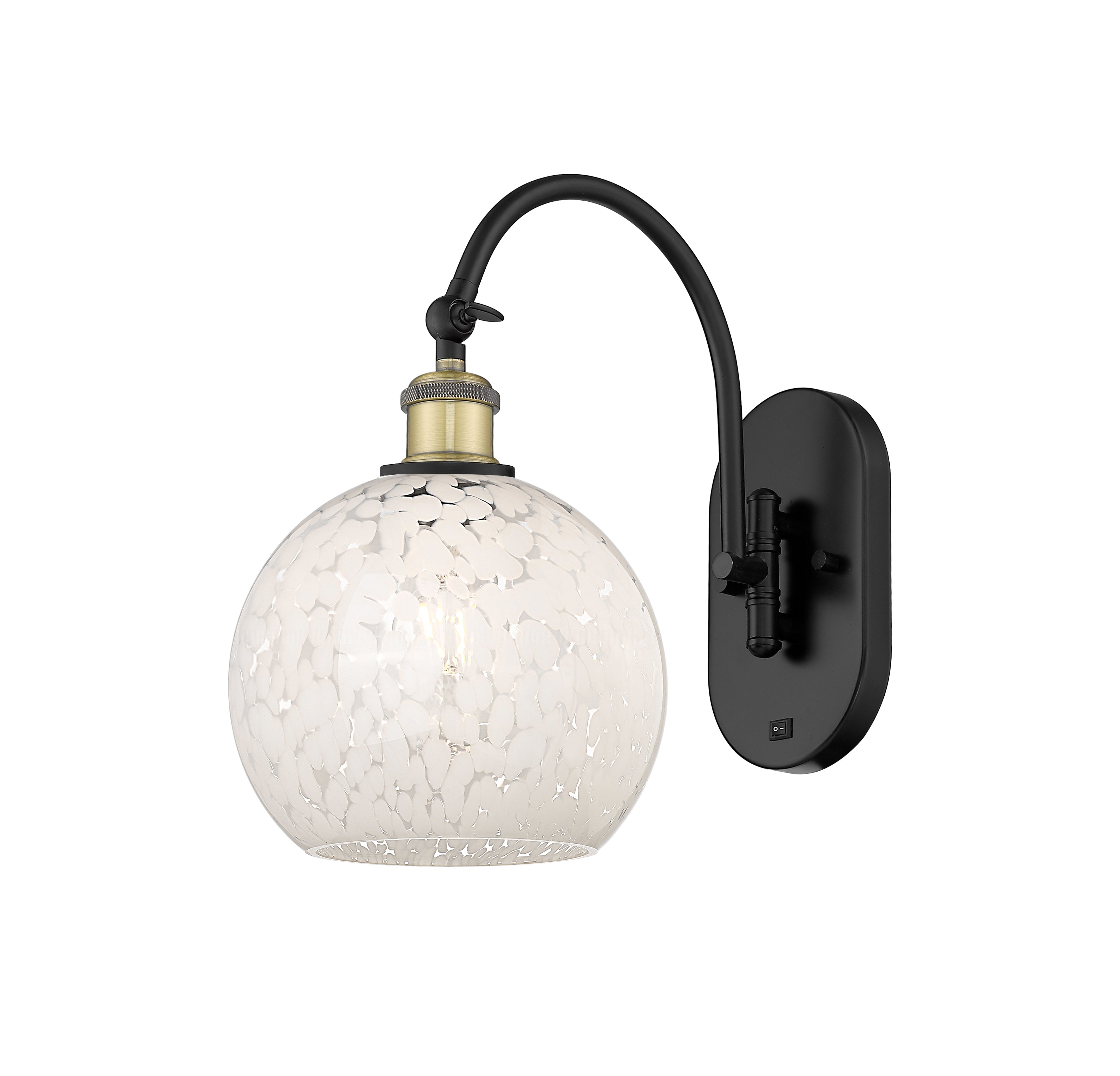 Ballston Swing Arm Cast Brass Steel Glass