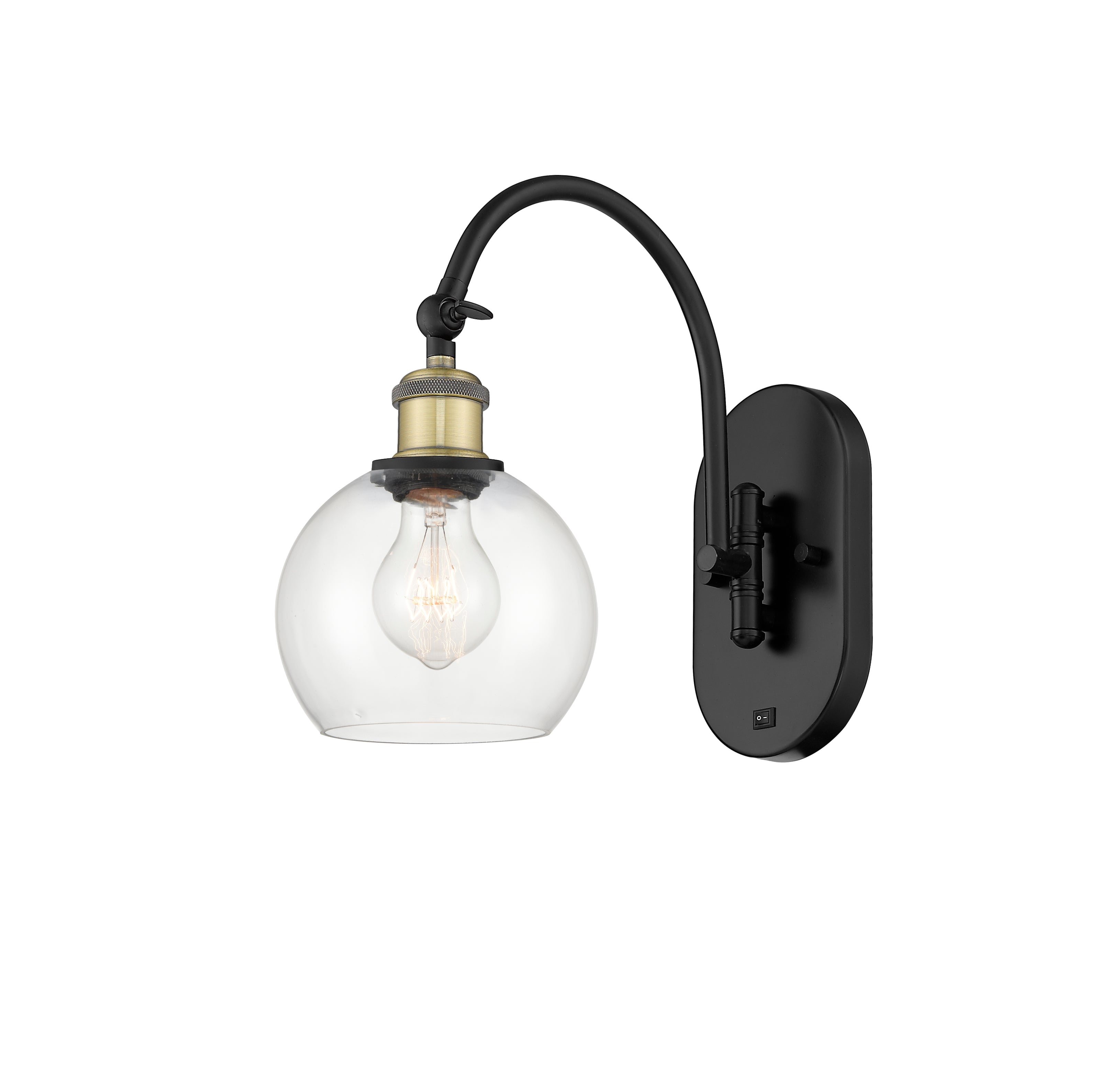 Ballston Swing Arm Cast Brass Steel Glass