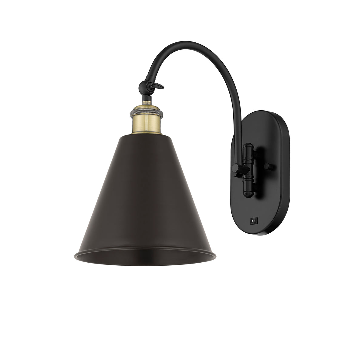 Berkshire Metal 8-Inch 1-Light Adjustable Swing Arm