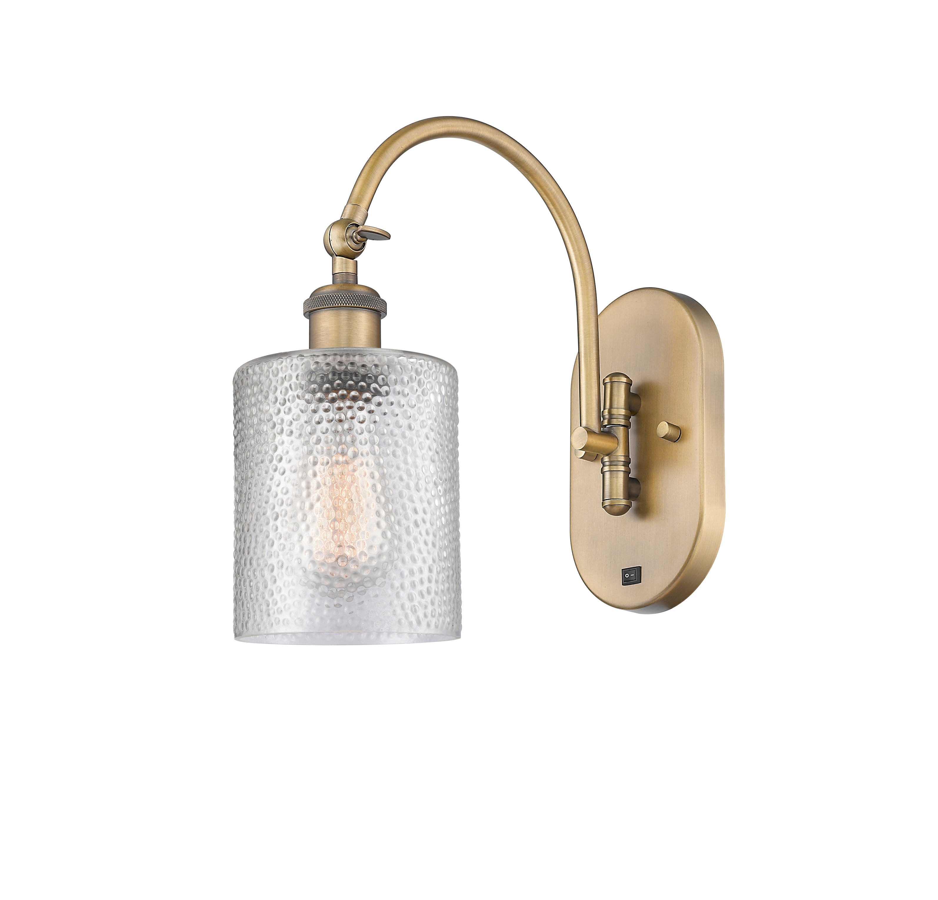 Ballston Swing Arm Cast Brass Glass Steel