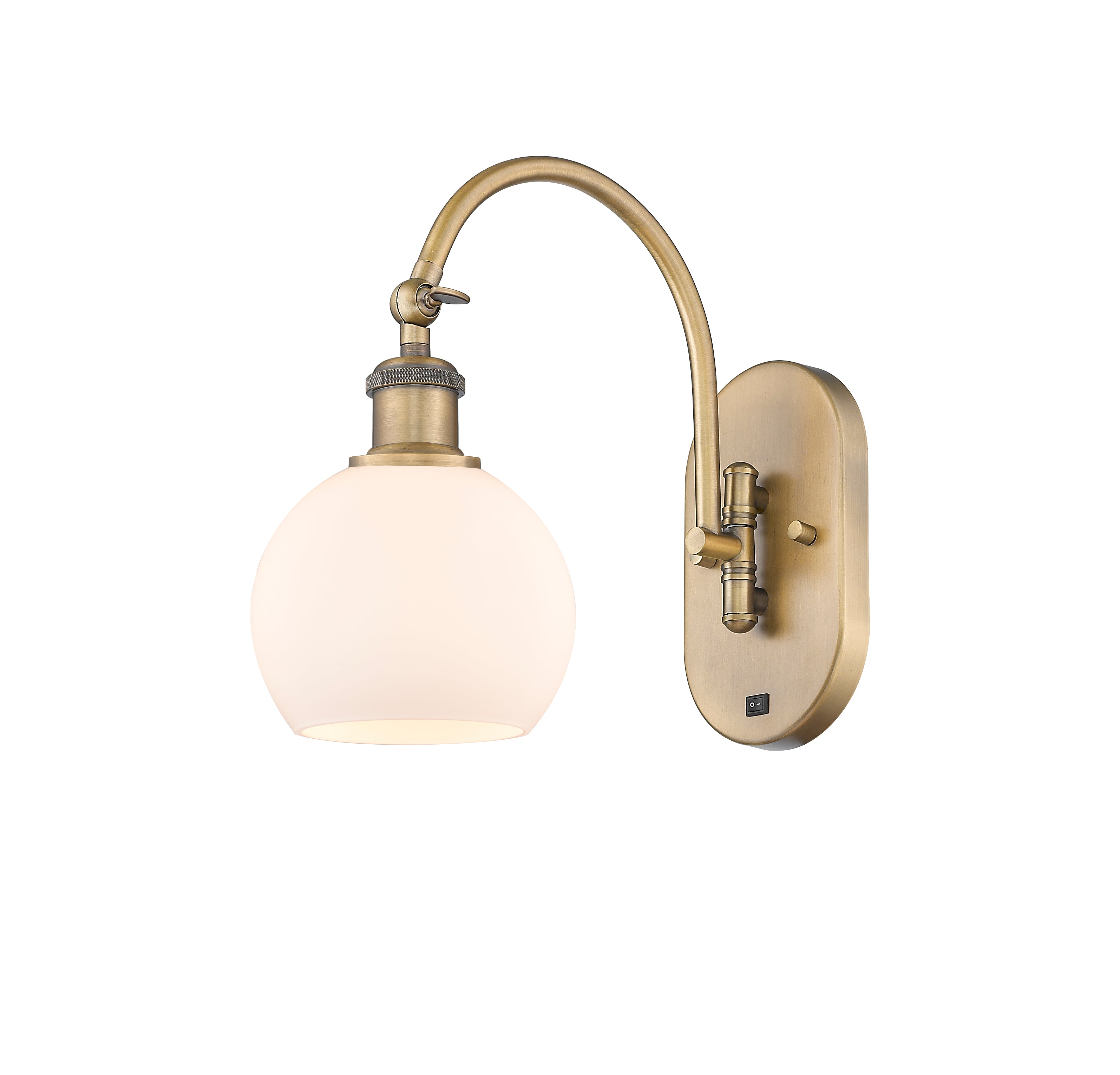 Ballston Swing Arm Cast Brass Steel Glass