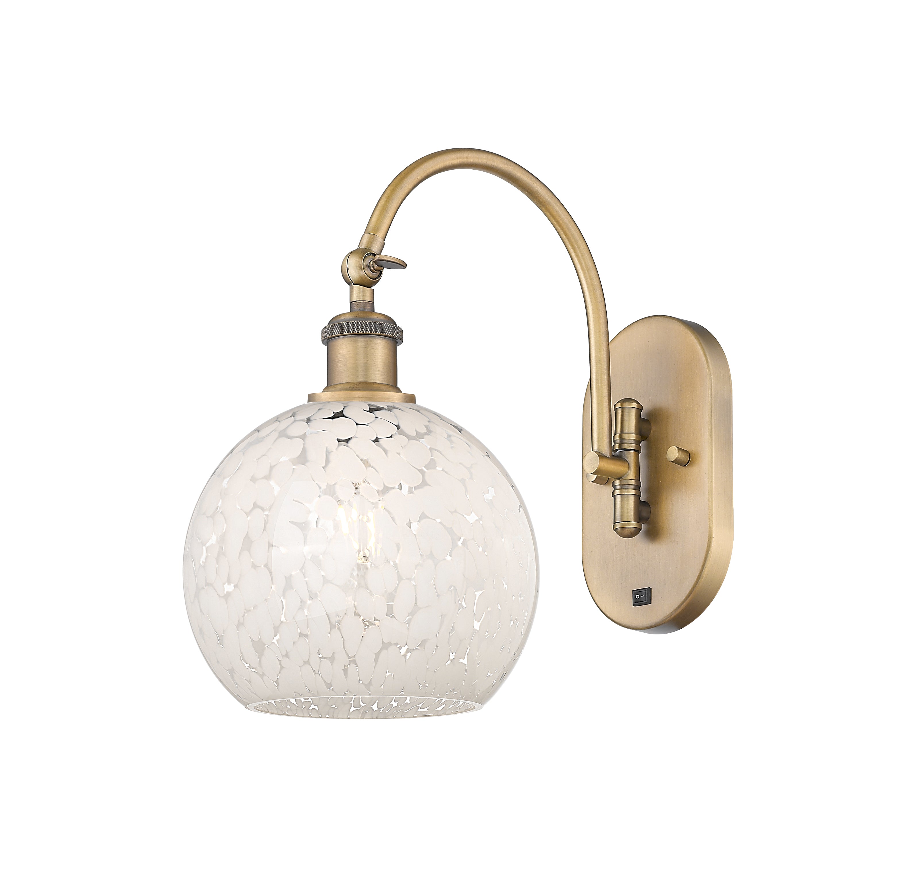 Ballston Swing Arm Cast Brass Steel Glass