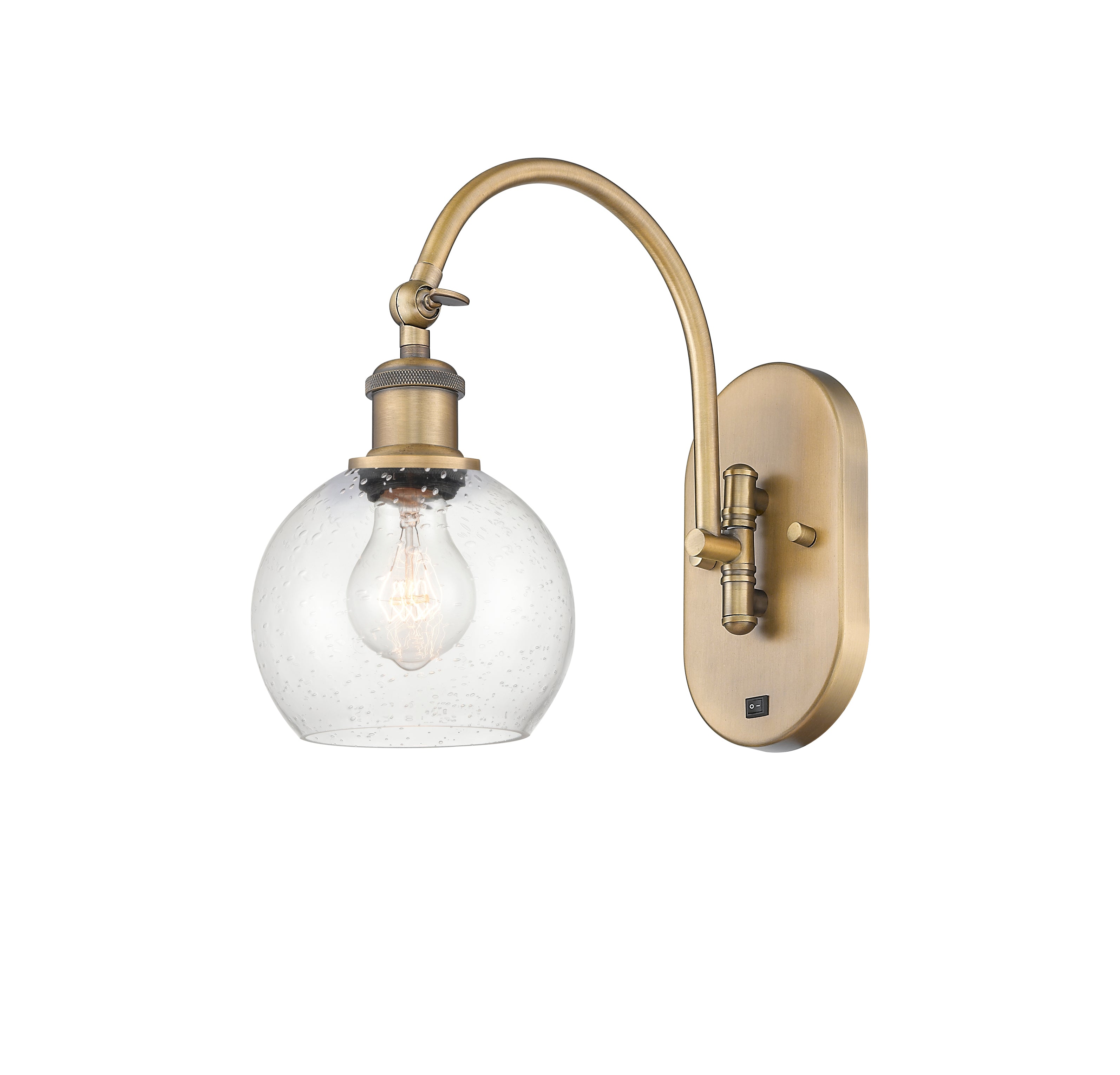 Ballston Swing Arm Cast Brass Steel Glass