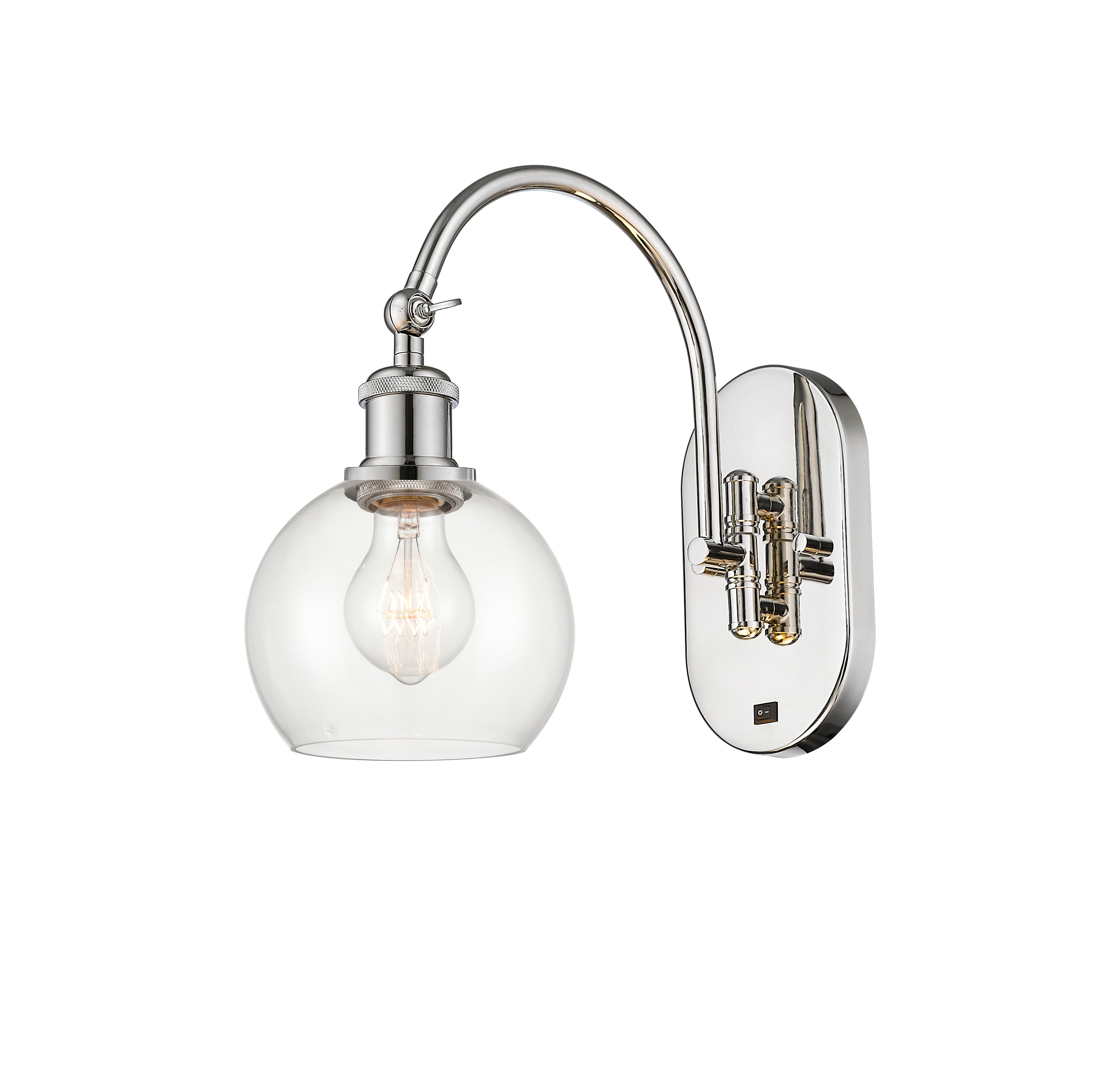 Ballston Swing Arm Cast Brass Steel Glass