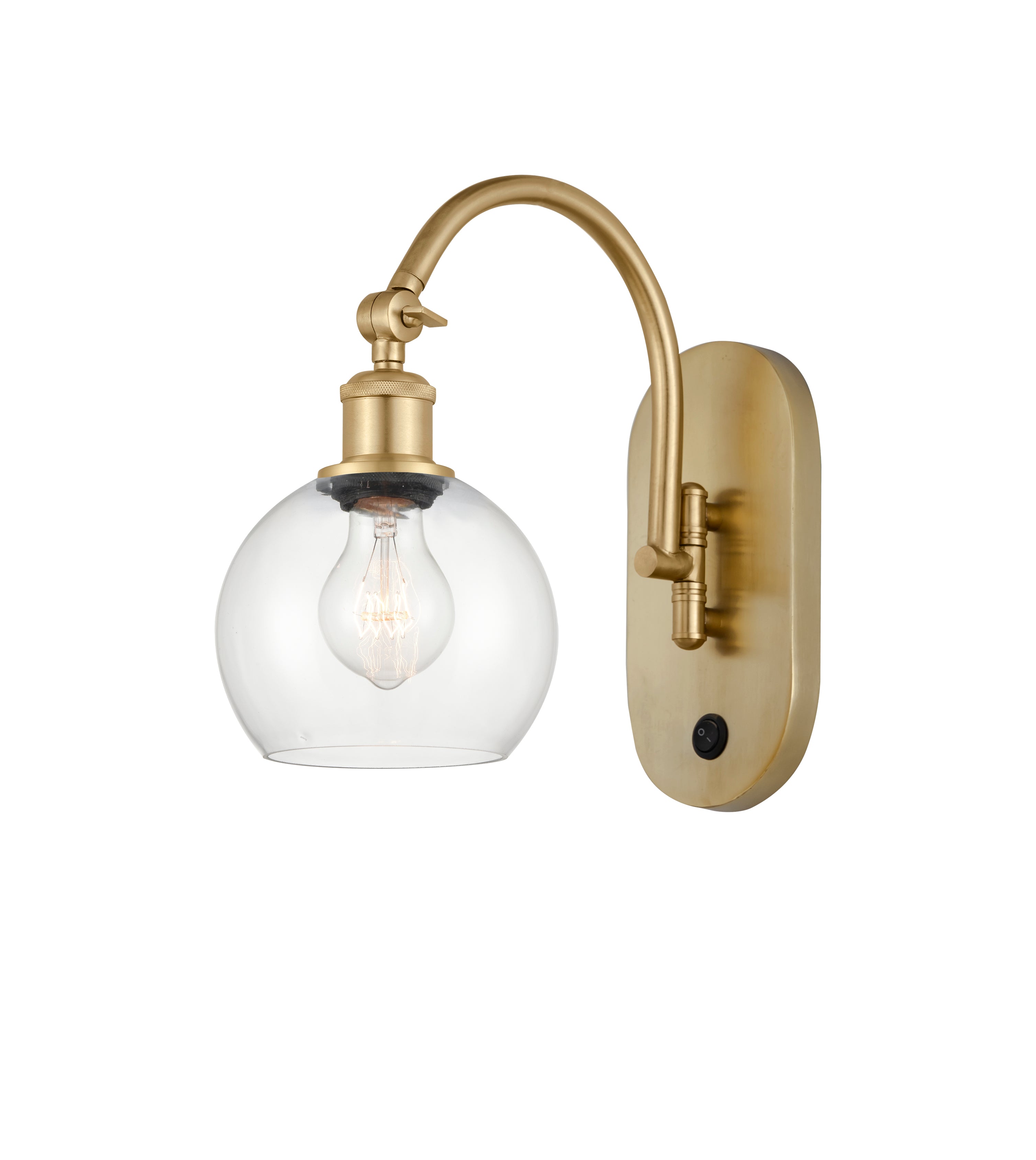 Ballston Swing Arm Cast Brass Steel Glass