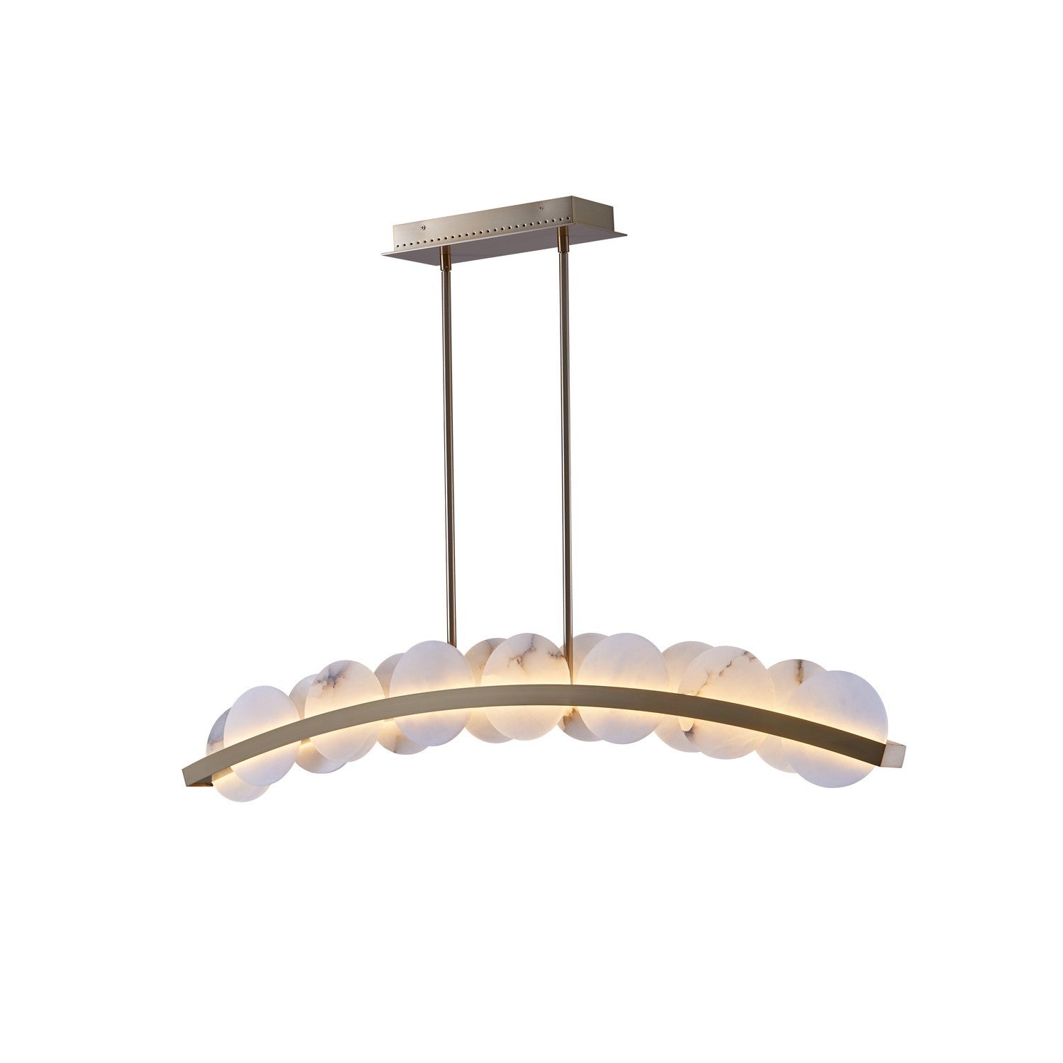 9'' Meridian 1 Light Winter Brass Linear Pendant