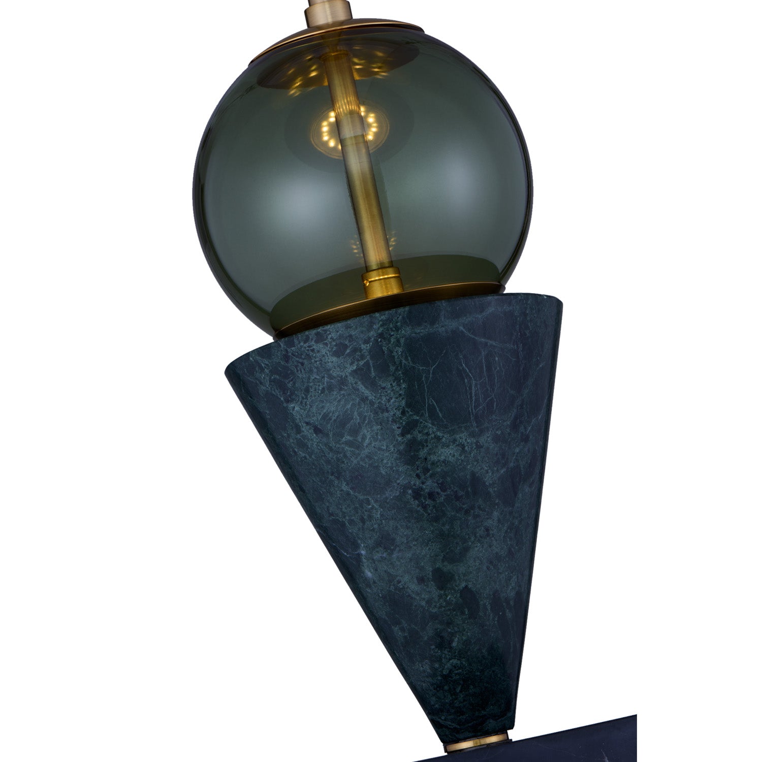 24'' Demi 2 Light Winter Brass Pendant