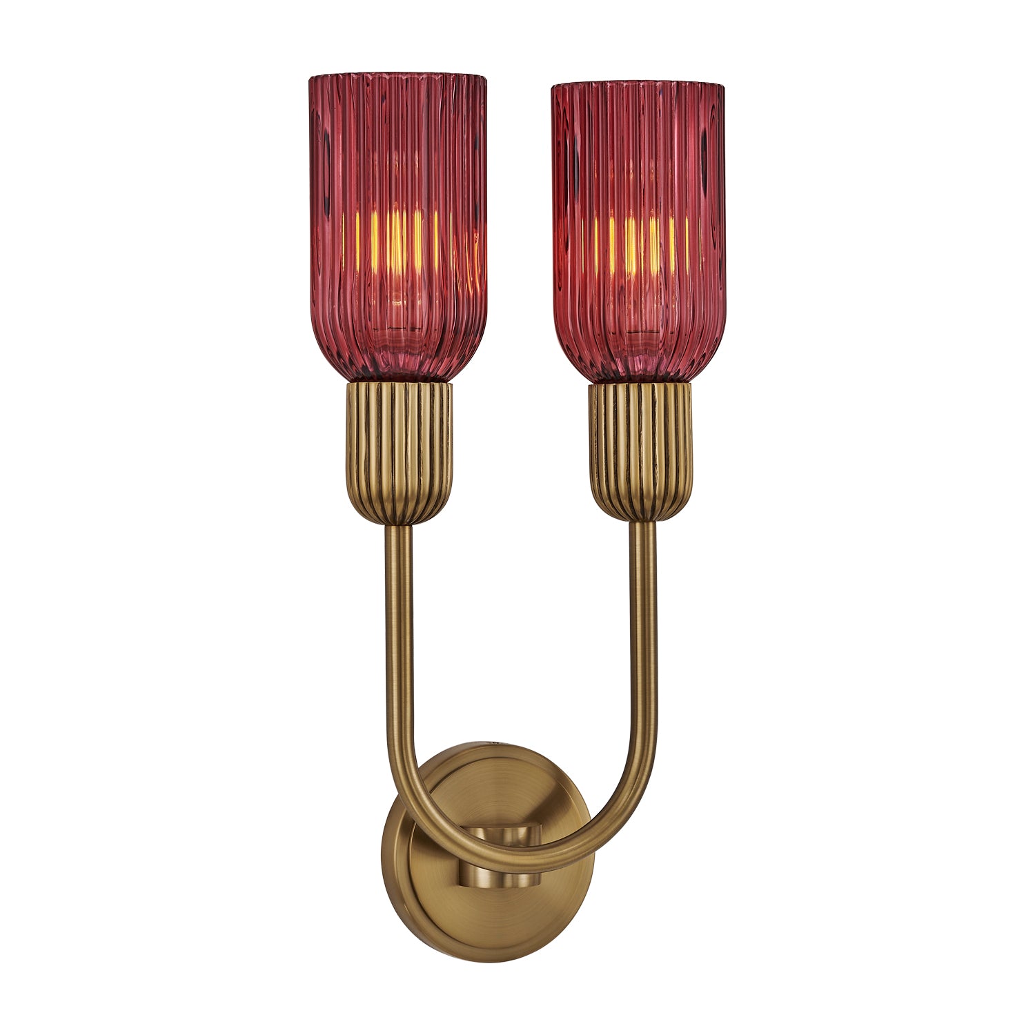 10'' Verde 2 Light Satin Brass Wall Sconce