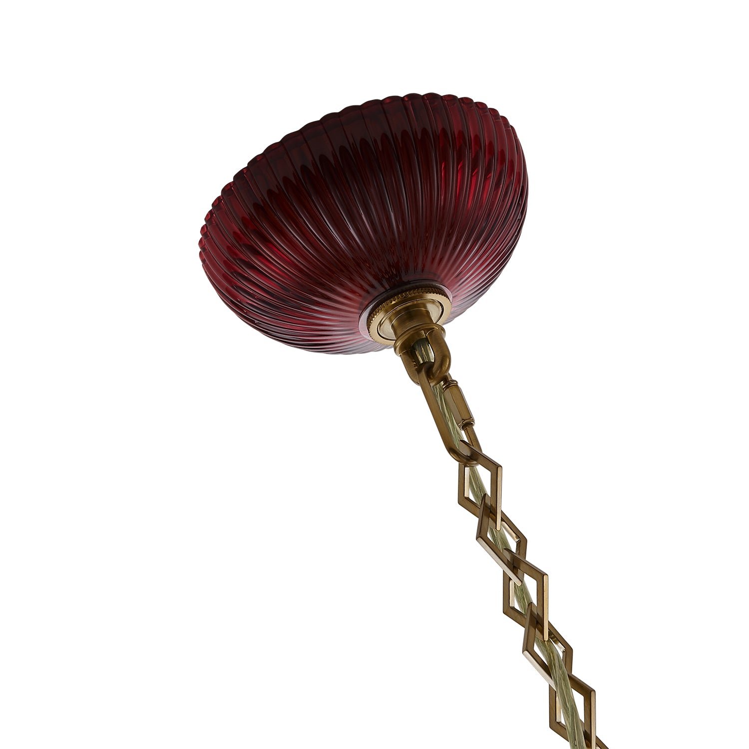 40'' Verde 6 Light Satin Brass Chandelier