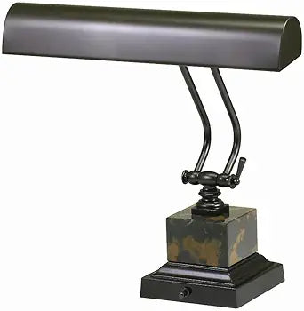 12-inch Piano/desk Mahogany Bronze Desk Lamp