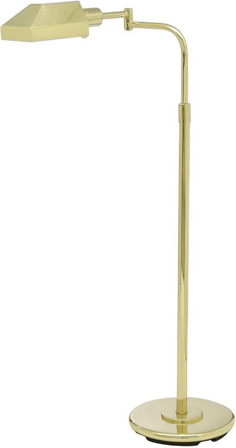 34-inch Home/office Polished Brass LED Floor Lamp