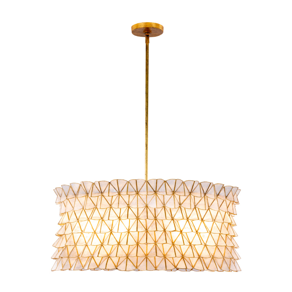 11.5'' Flair 6 Light Oxidized Gold Leaf Chandelier
