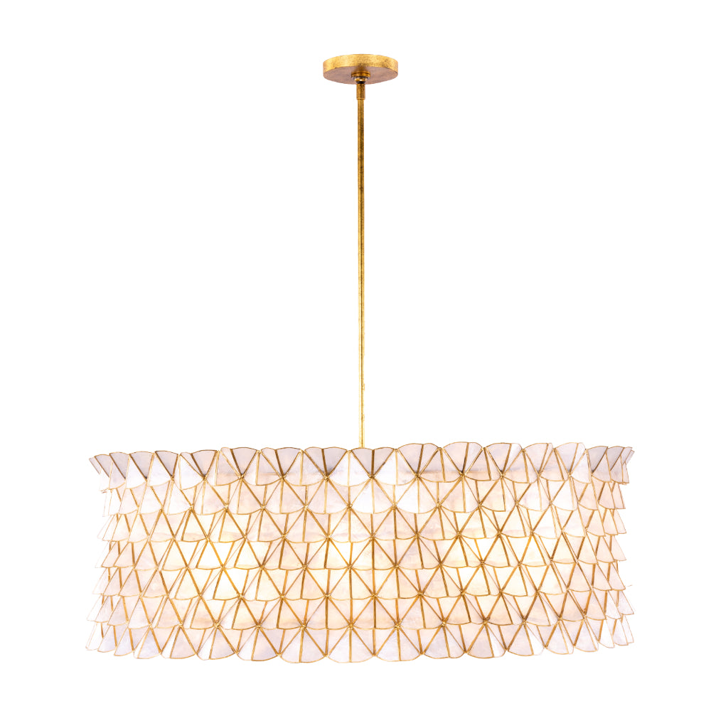 11.5'' Flair 8 Light Oxidized Gold Leaf Chandelier