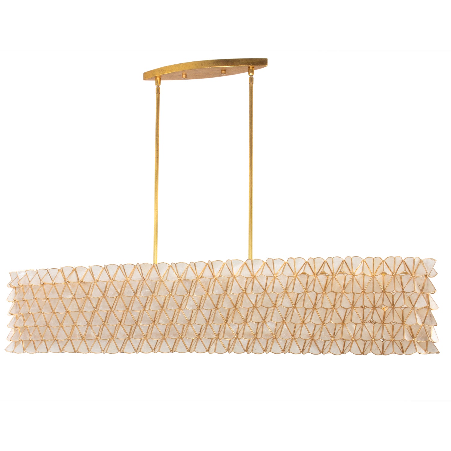 11.25'' Flair 9 Light Oxidized Gold Leaf Linear Pendant