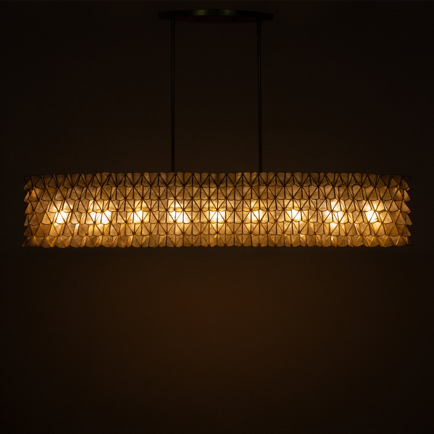 11.25'' Flair 9 Light Oxidized Gold Leaf Linear Pendant